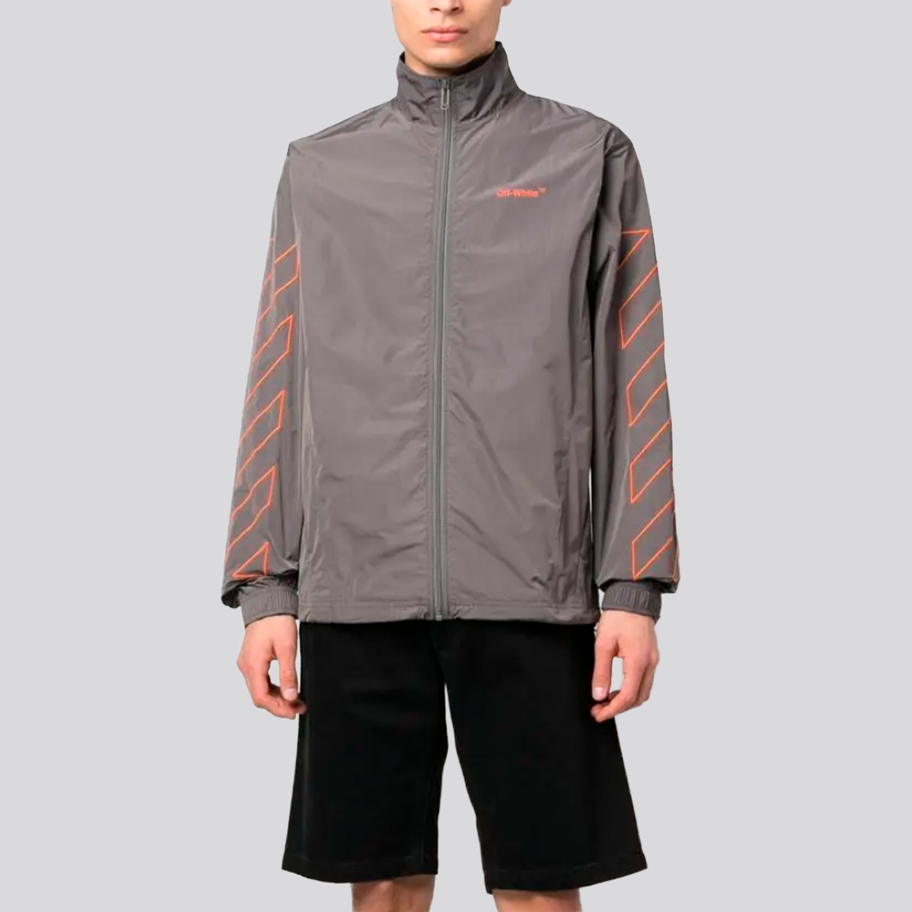 Chaqueta Gris Off-White Diag Outline Tracktop