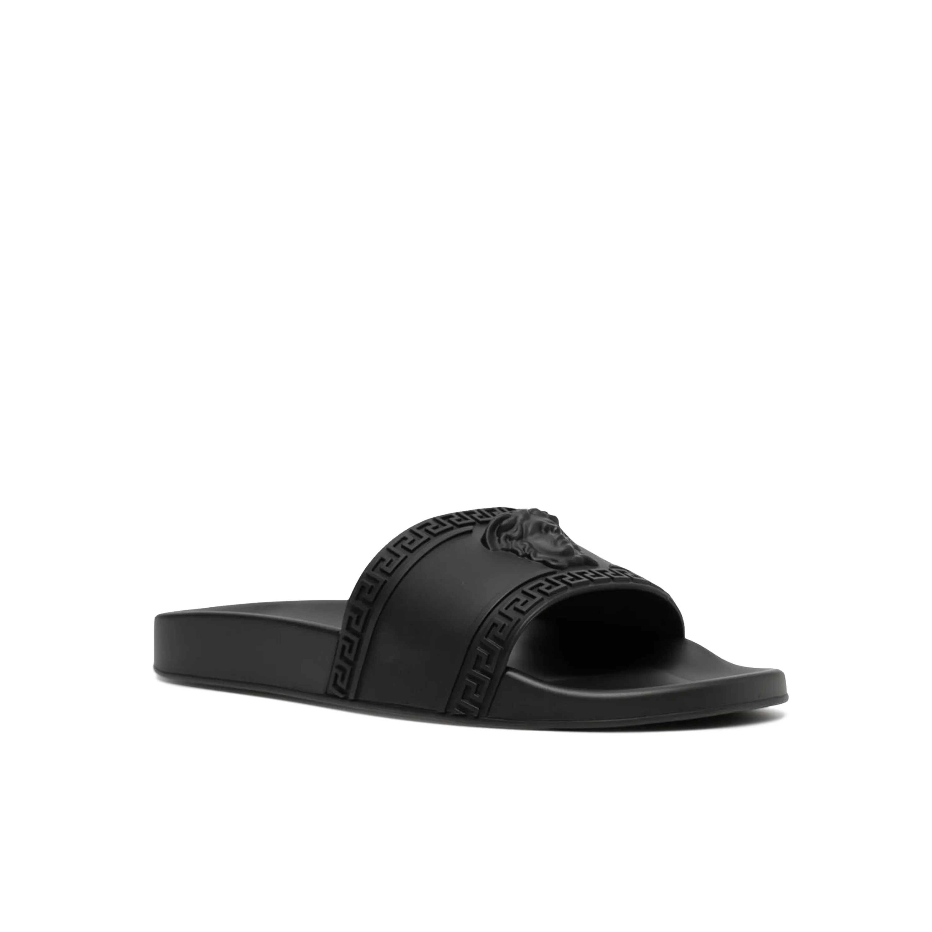 Sandalias Negras Versace Medusa