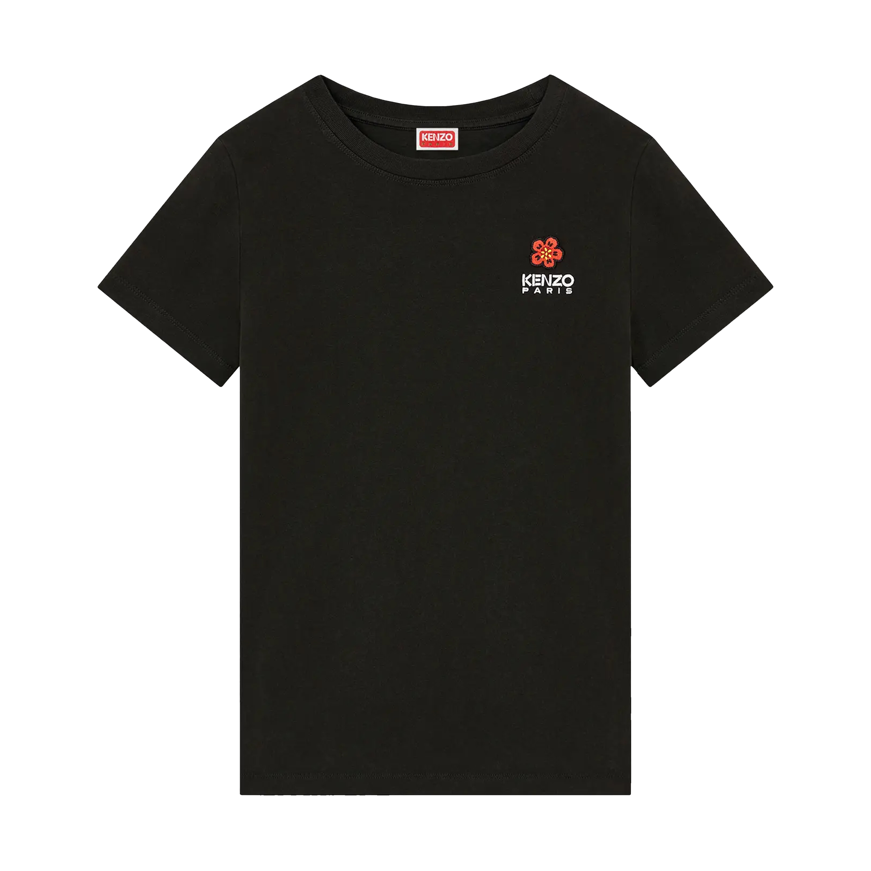 Camiseta Negra Kenzo Flower Logo