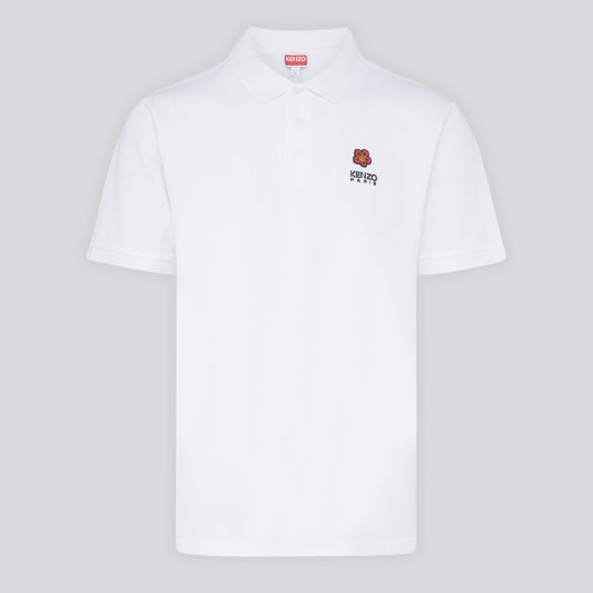 Camiseta Tipo Polo Blanca KENZO Flower Logo