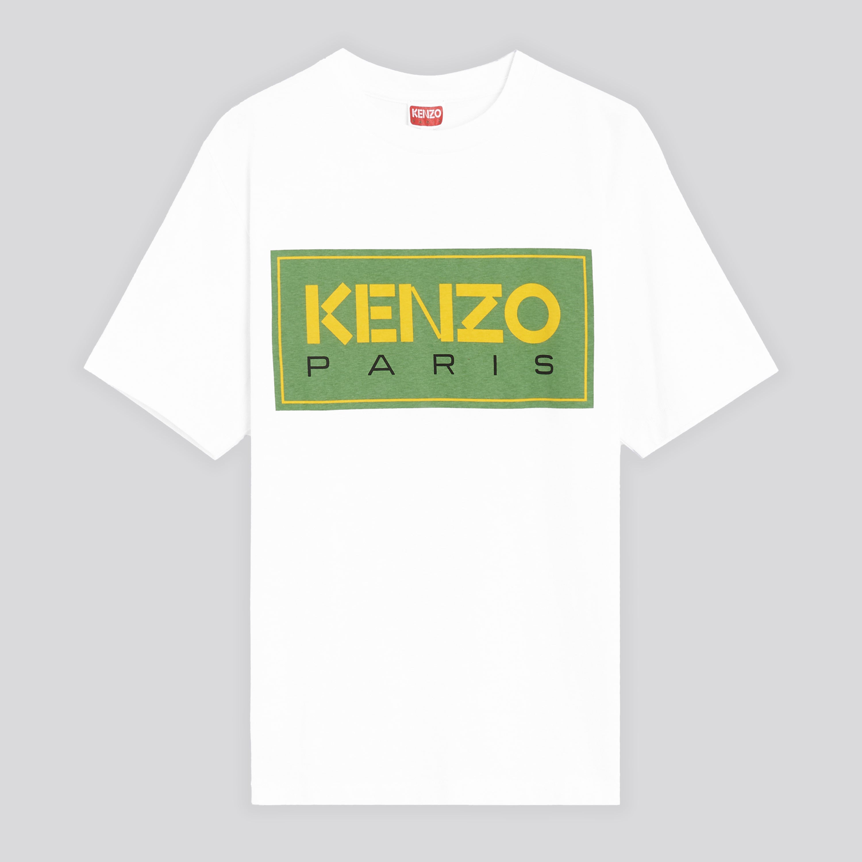 Camiseta Blanca KENZO Paris Verde Logo