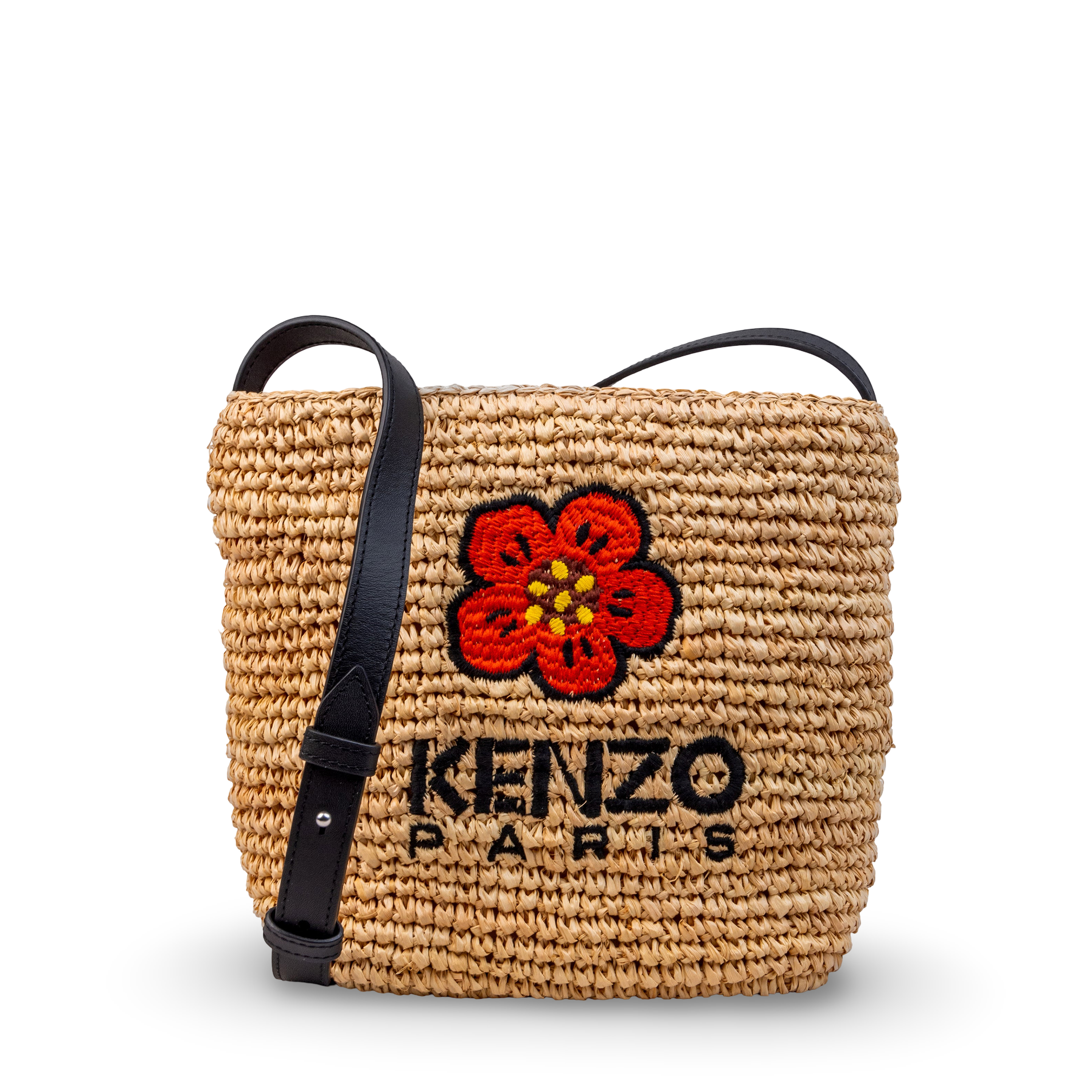 Cartera Beige Kenzo Woven Raffia