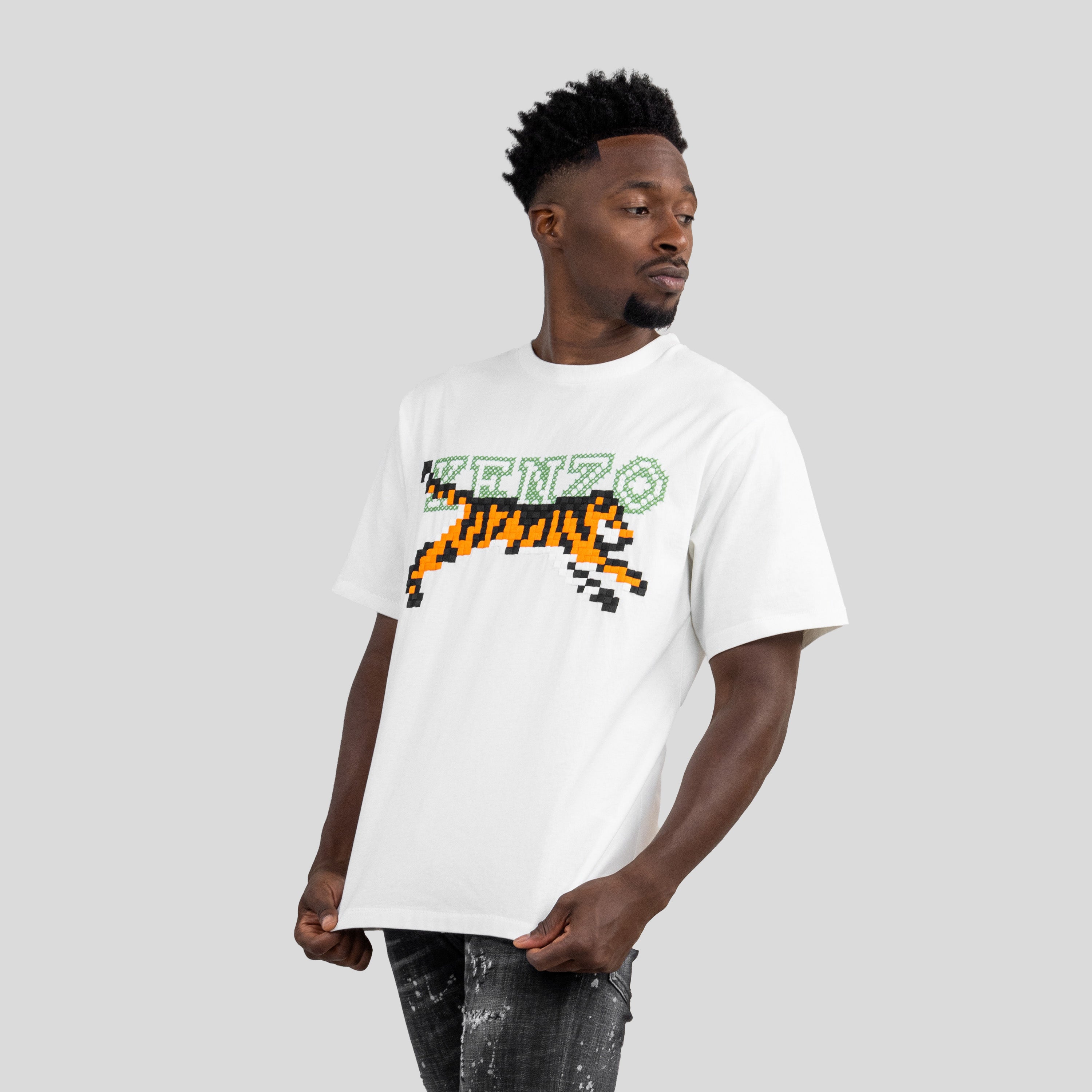 Camiseta Blanca Kenzo Logo Tiger