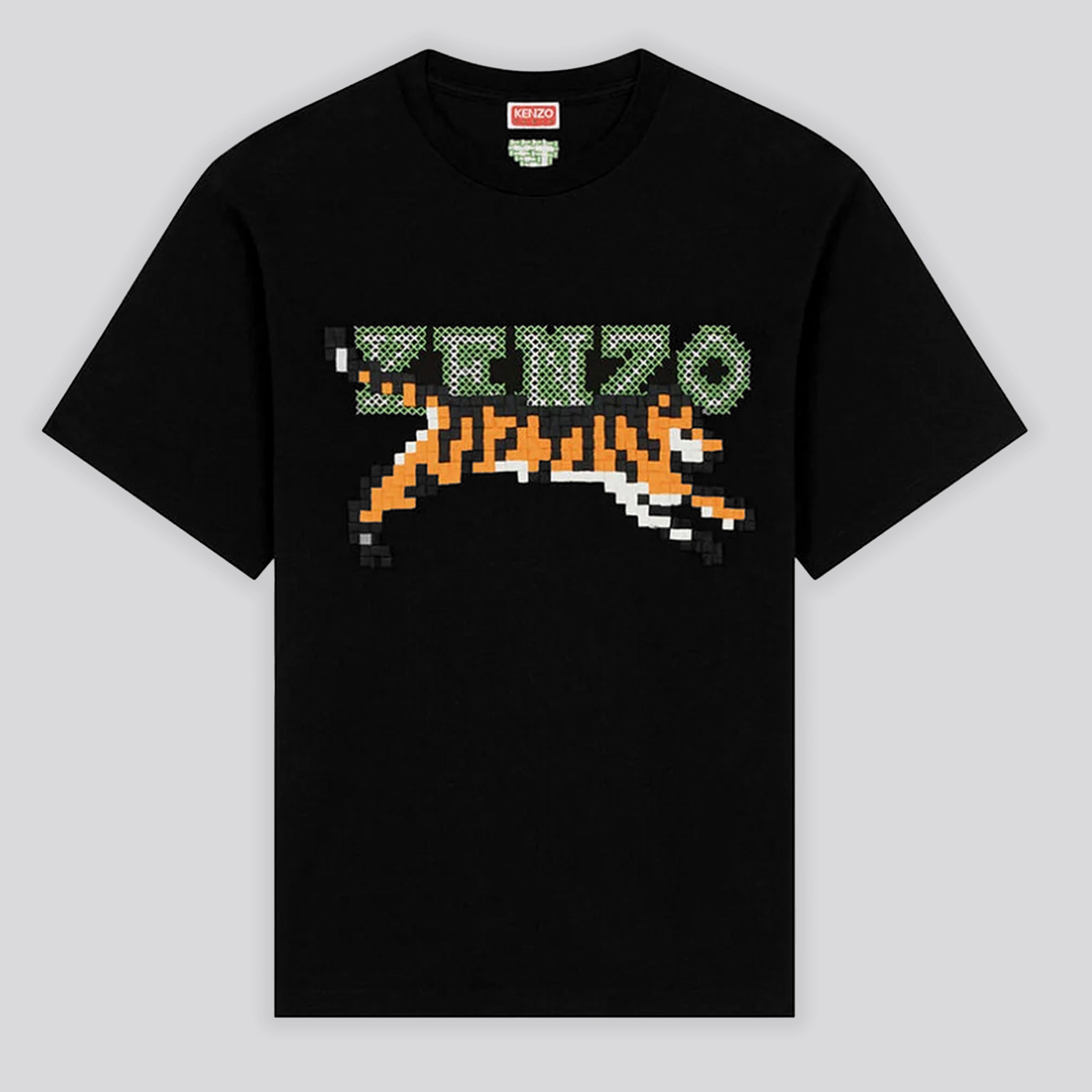 Camiseta Negra KENZO Logo Tiger