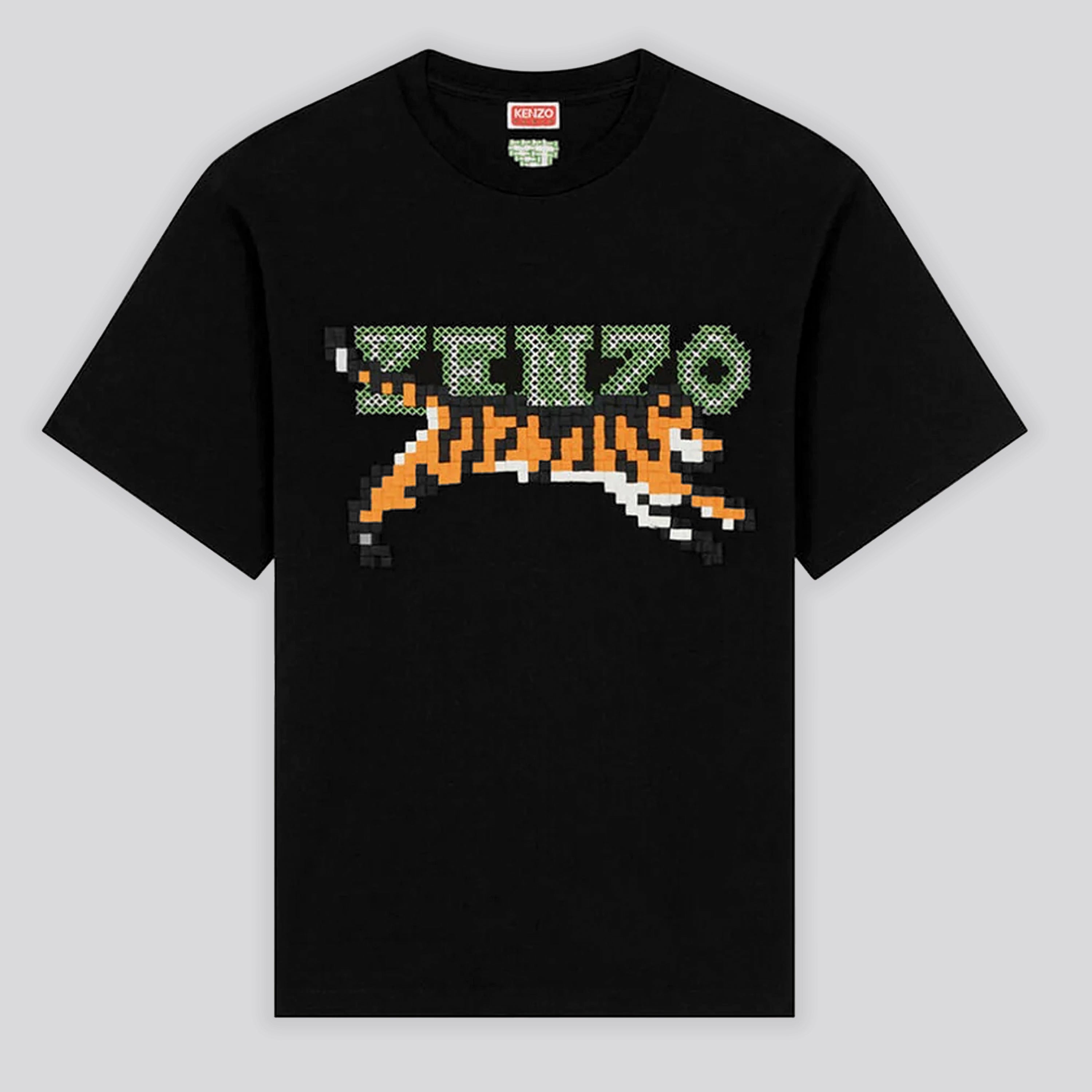 Camiseta Negra KENZO Logo Tiger W