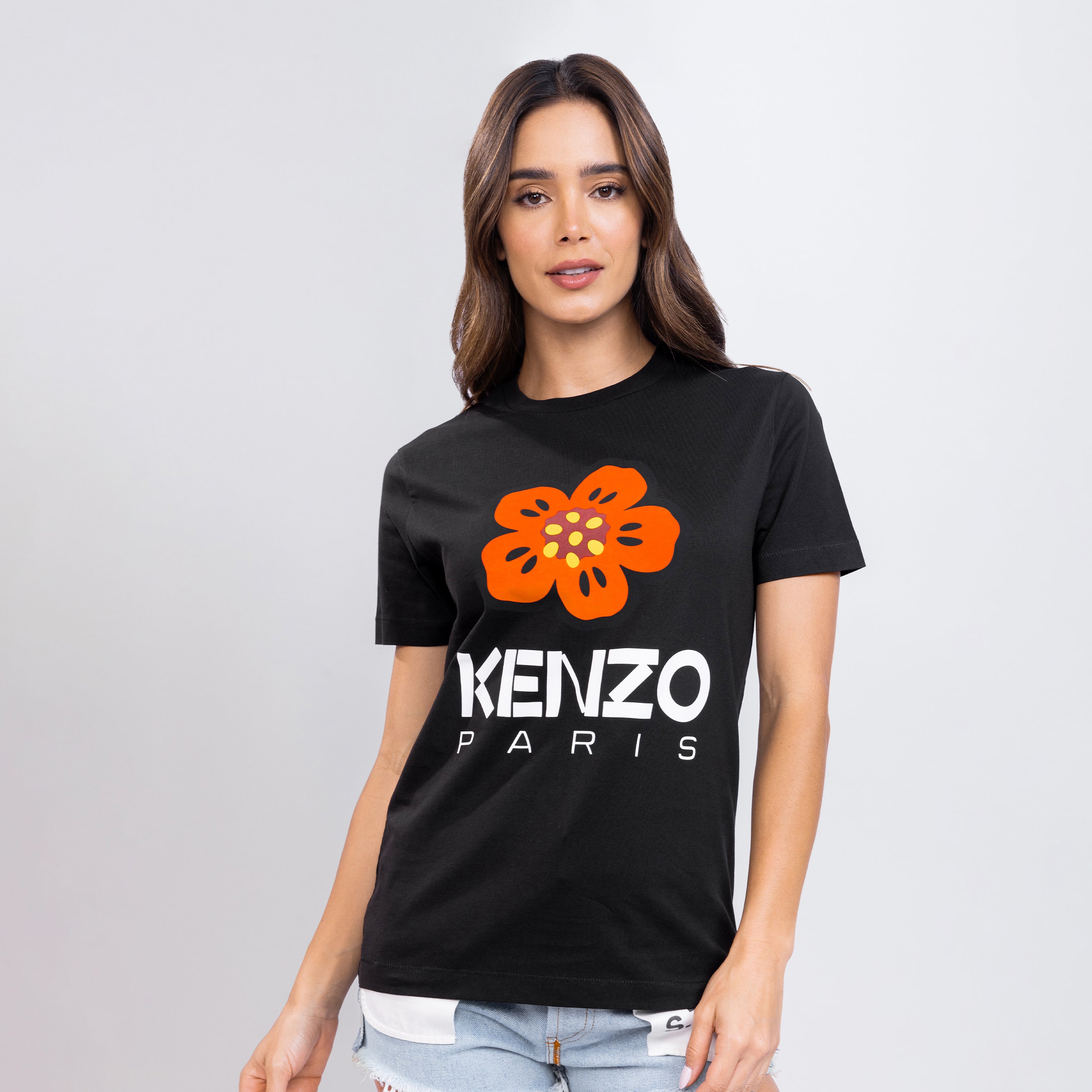 Camiseta Negra KENZO Boke Flower