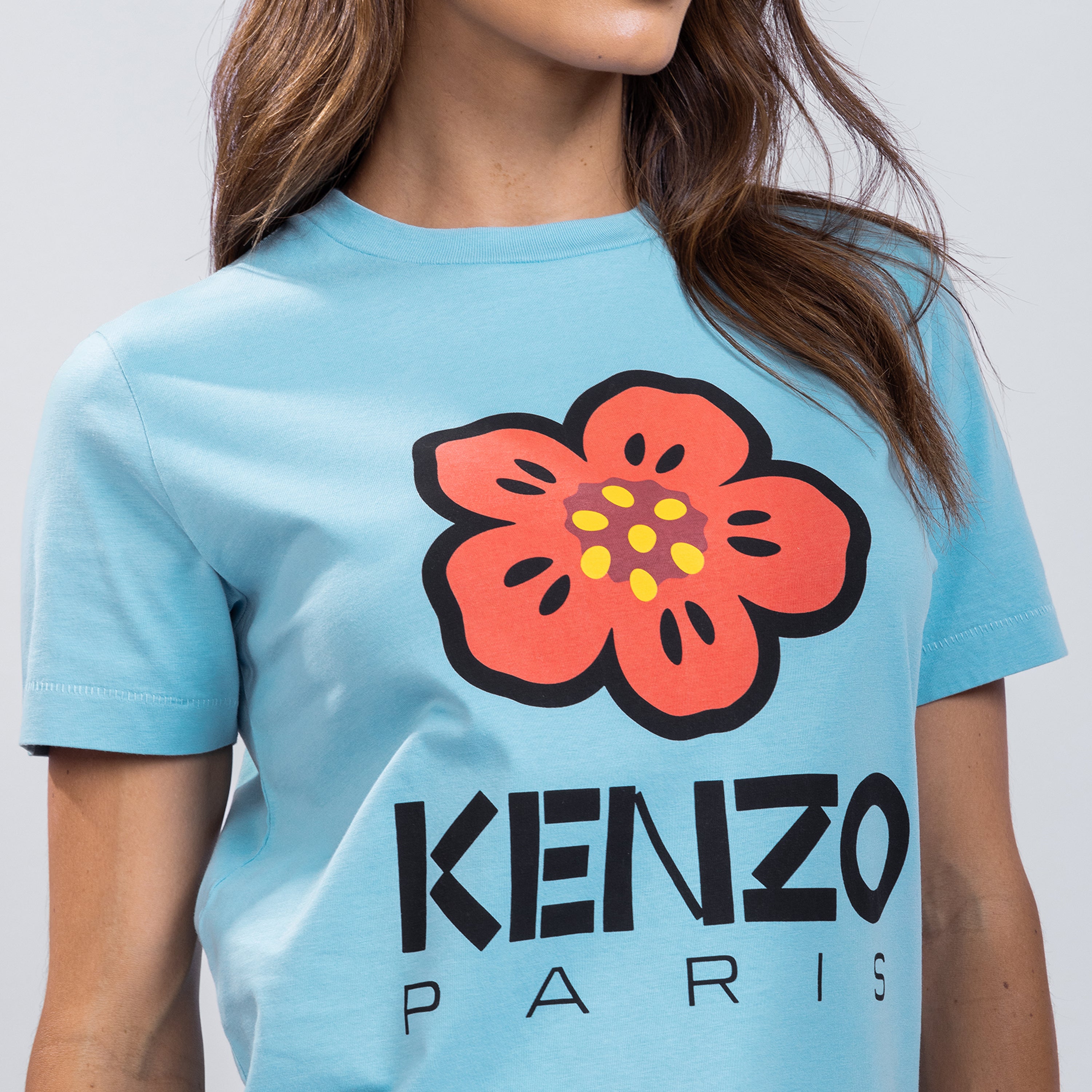 Camiseta Celeste Kenzo Boke Flower