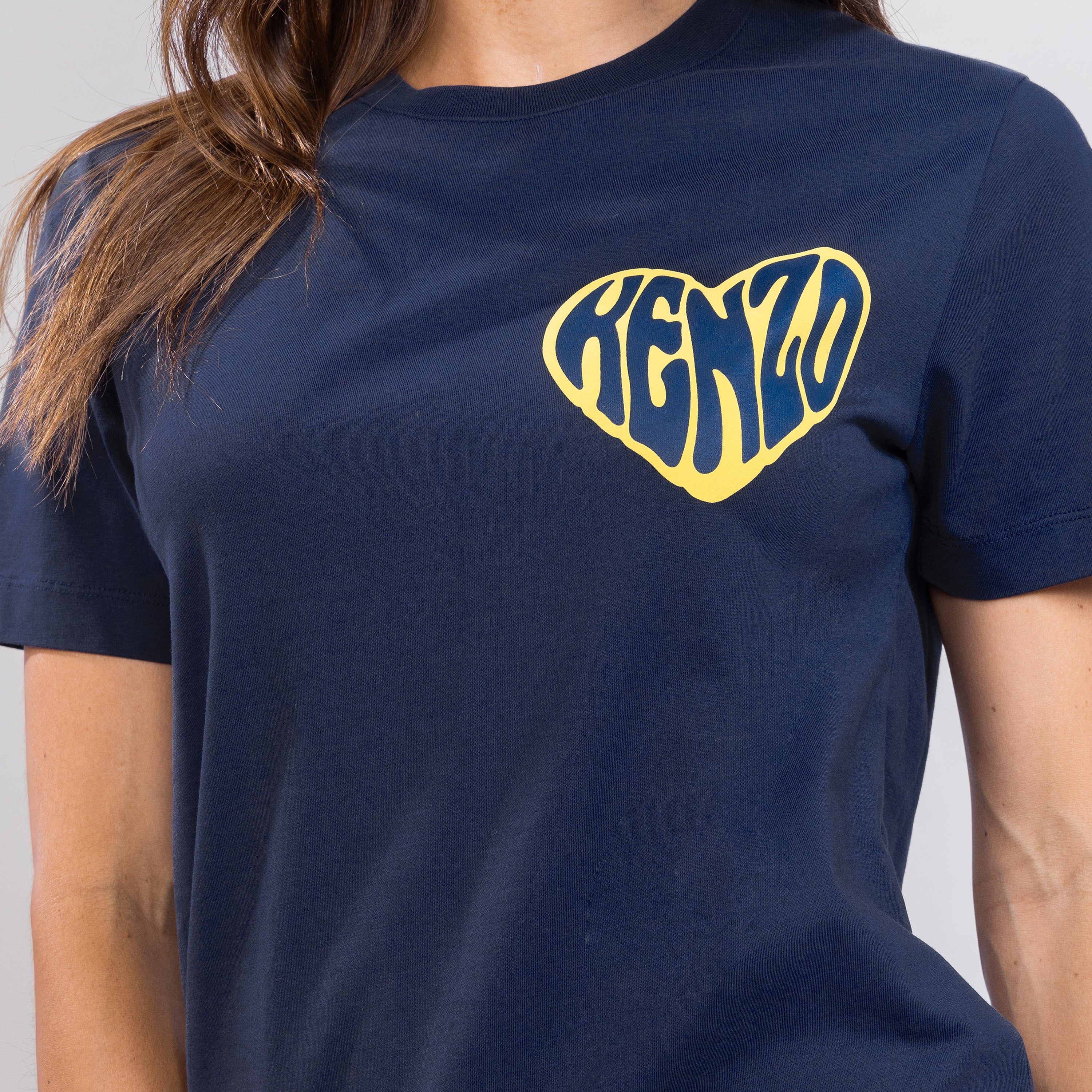 Camiseta Azul Kenzo Heart Back