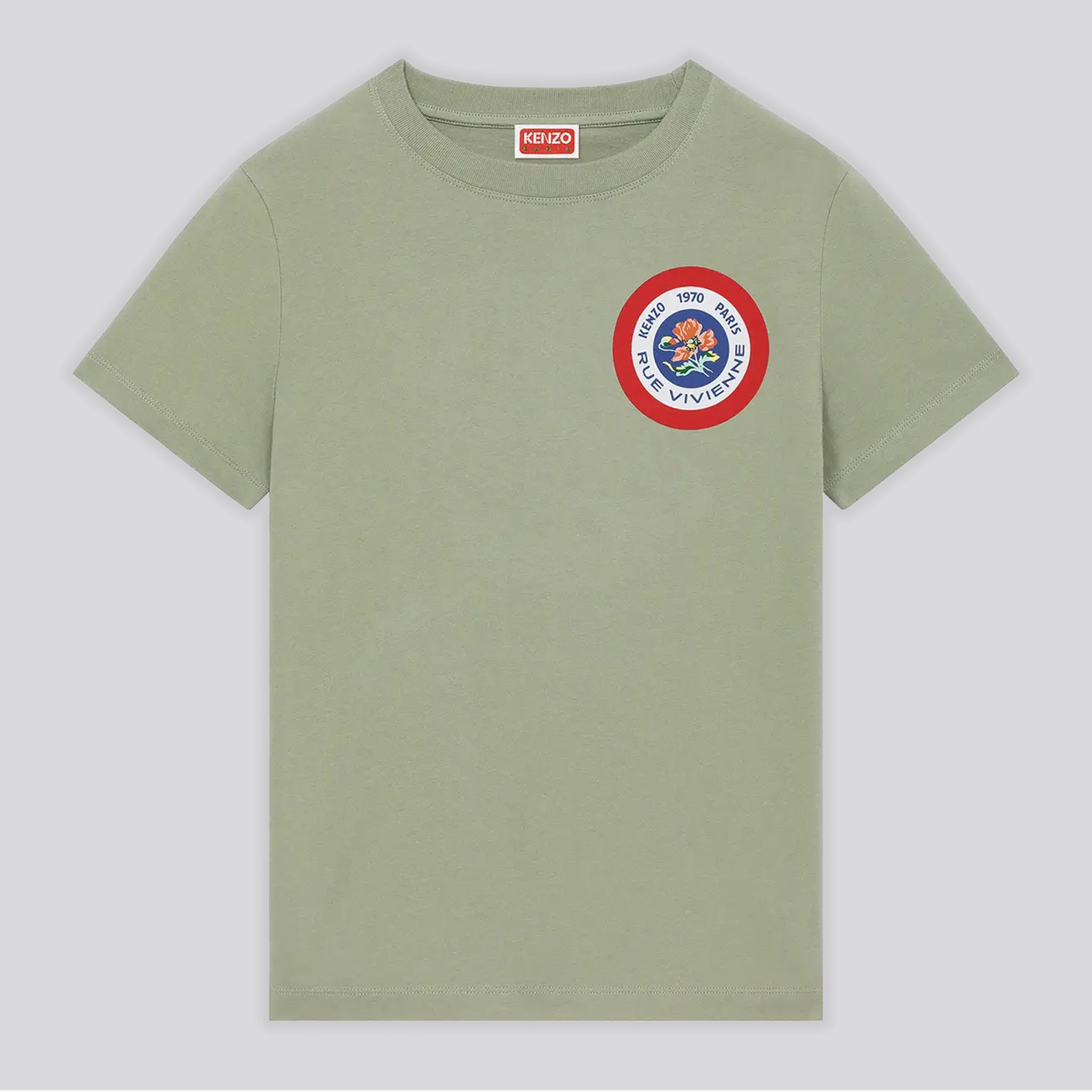 Camiseta Verde KENZO Tiger Patch