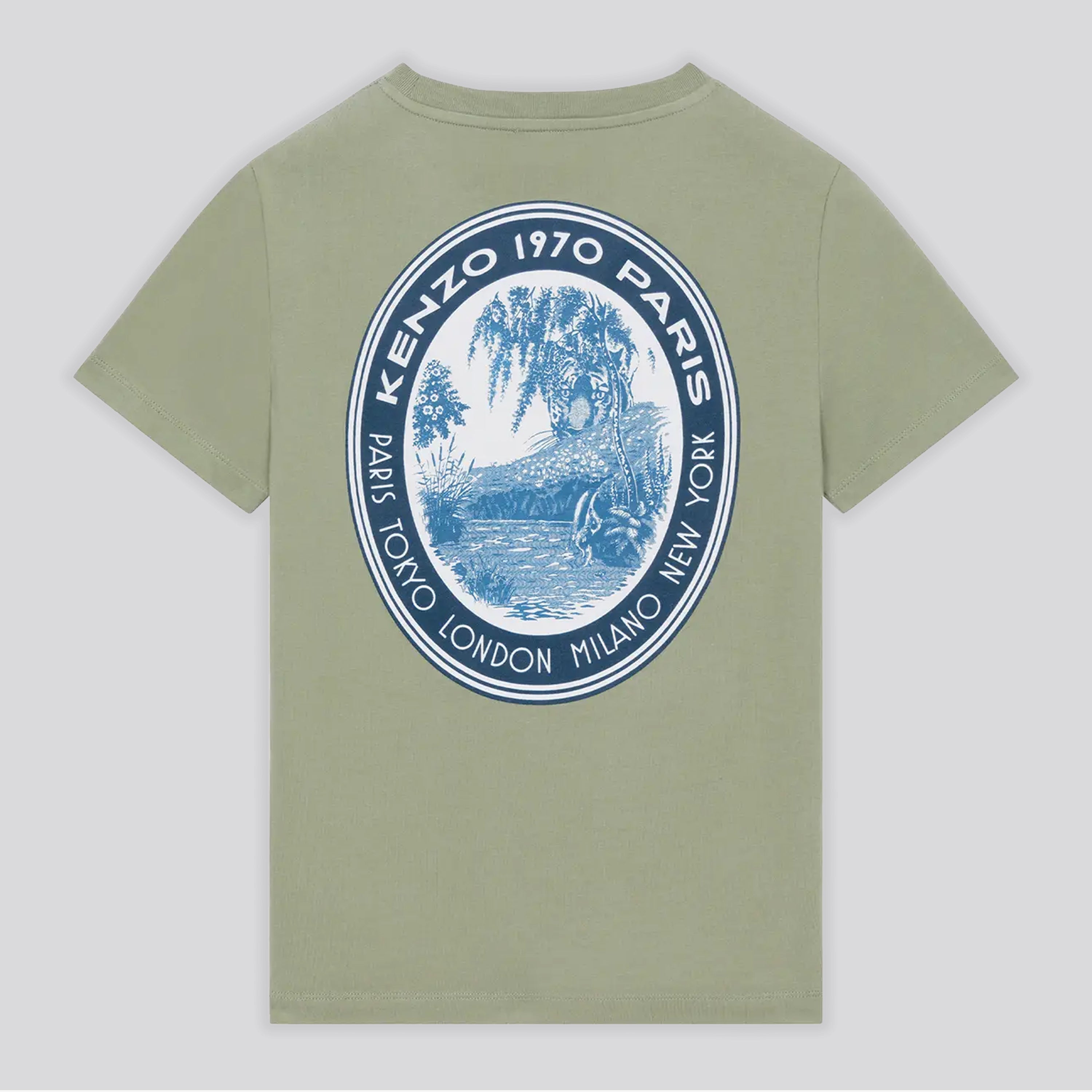 Camiseta Verde KENZO Tiger Patch