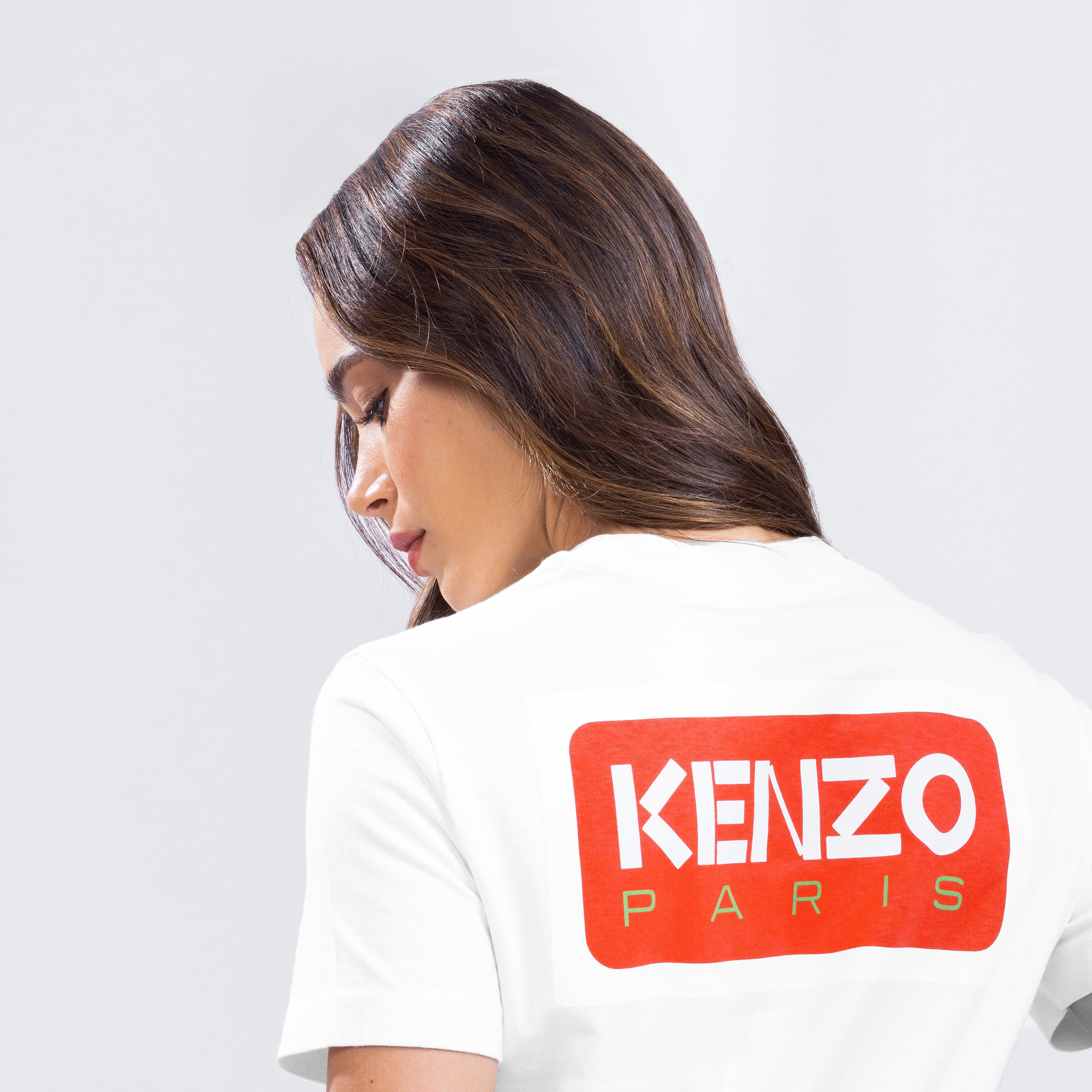Camiseta Blanca Kenzo Paris Logo