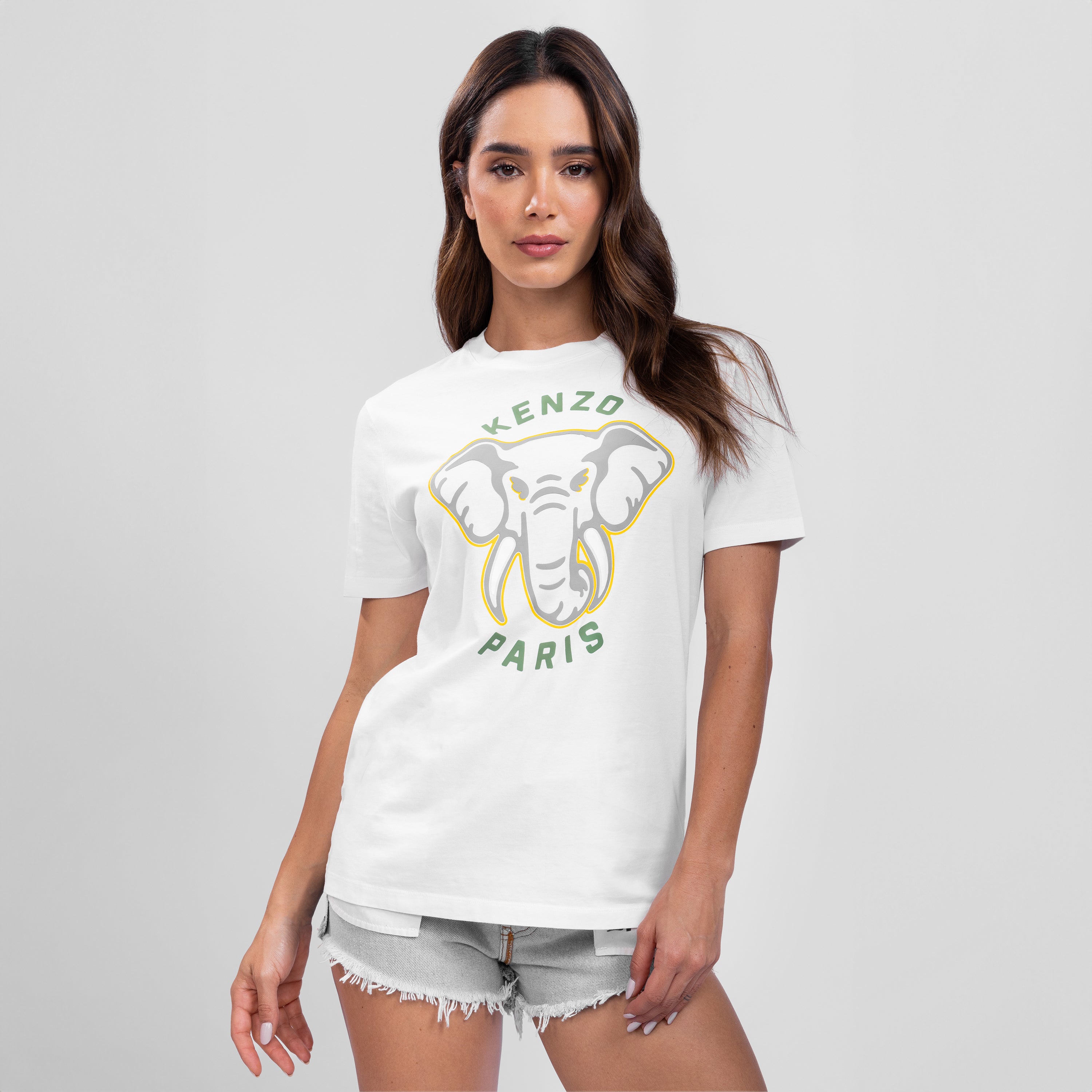 Camiseta Blanca KENZO Elephant Varsity Jungle