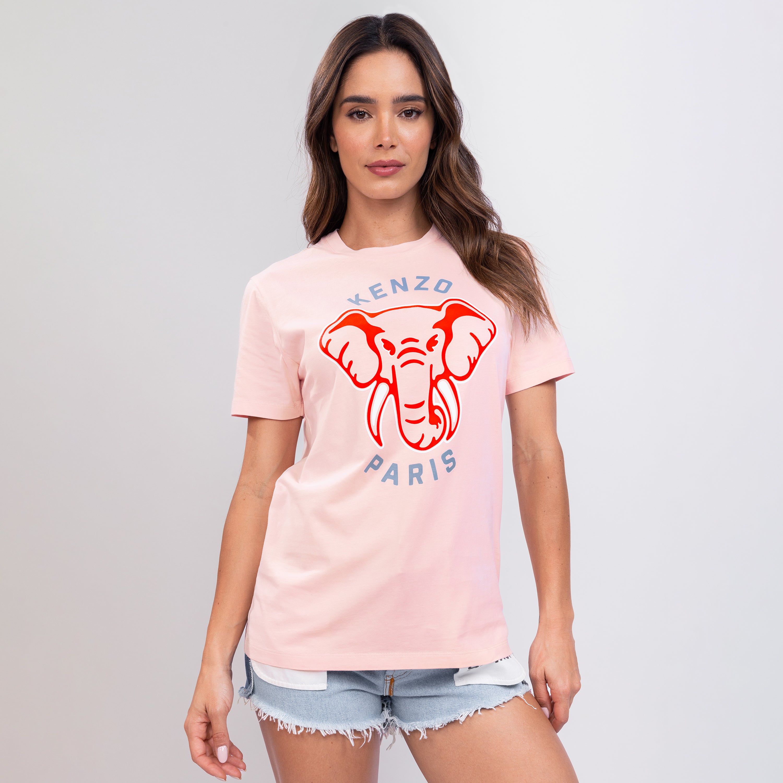 Camiseta Rosada KENZO Elephant Varsity Jungle