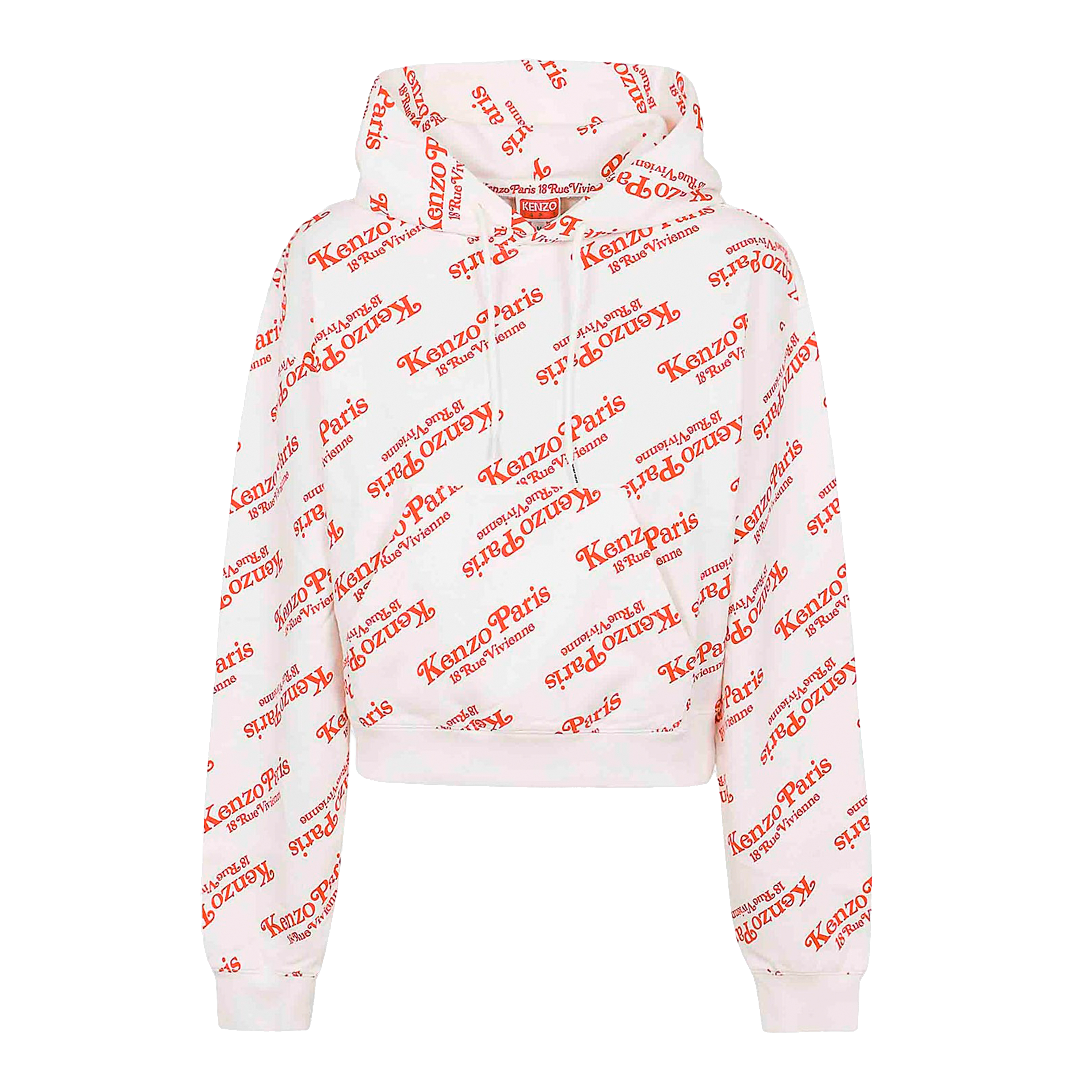 Buzo Tipo Hoodie Blanco Kenzo Paris Multilogo