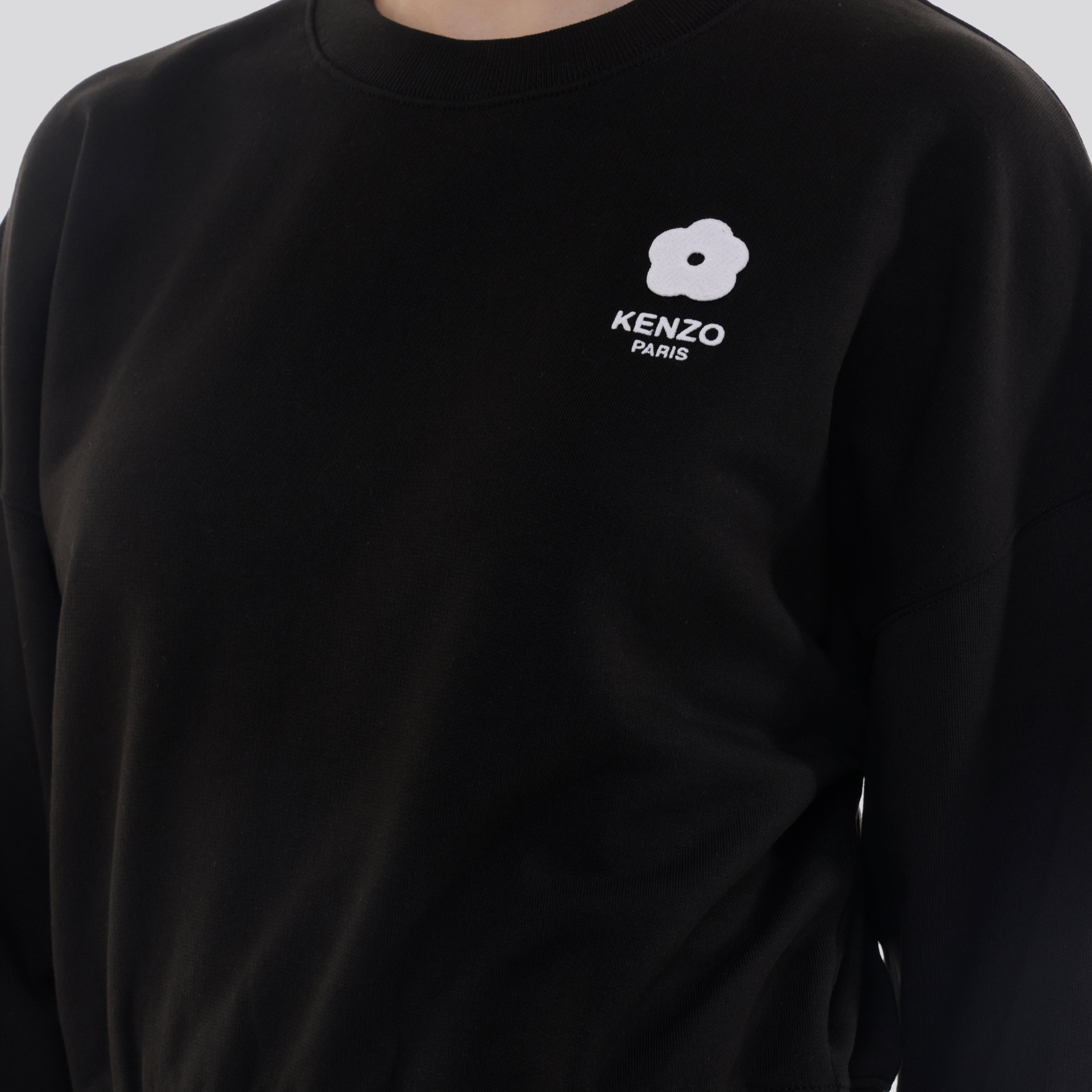 Buzo Negro Kenzo Flower Logo