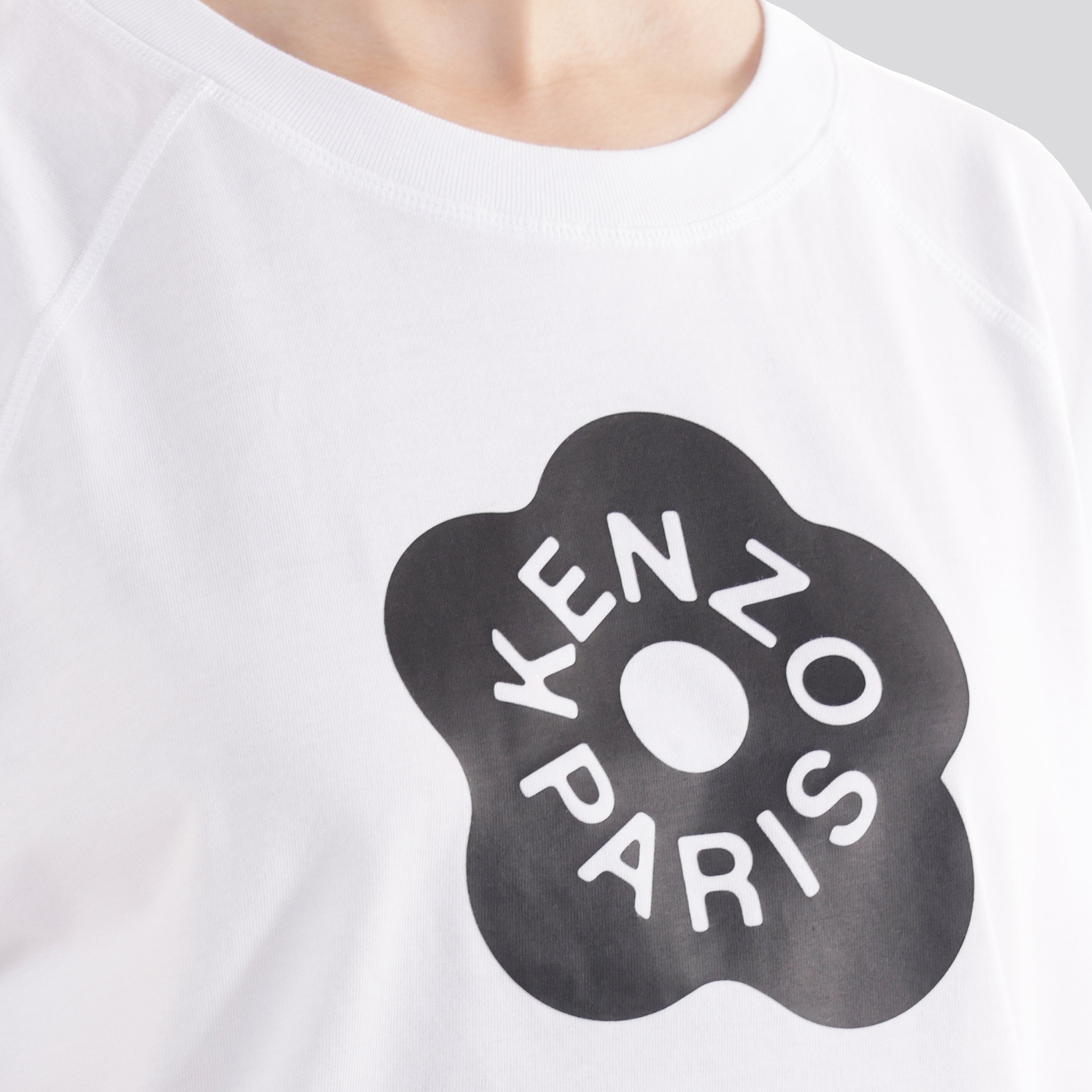 Camiseta Blanca Kenzo Paris Cropped