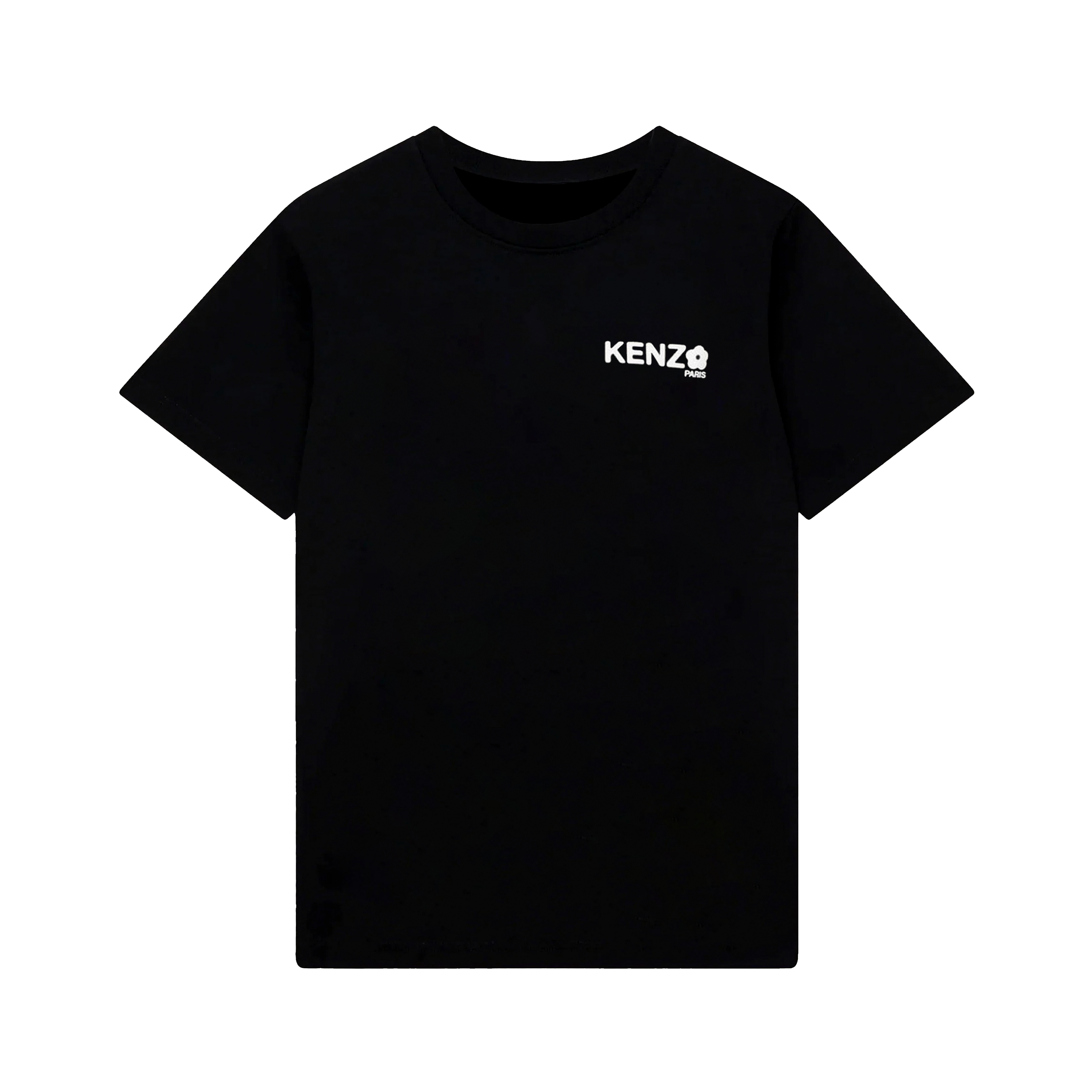 Camiseta Negra Kenzo Logo Flower