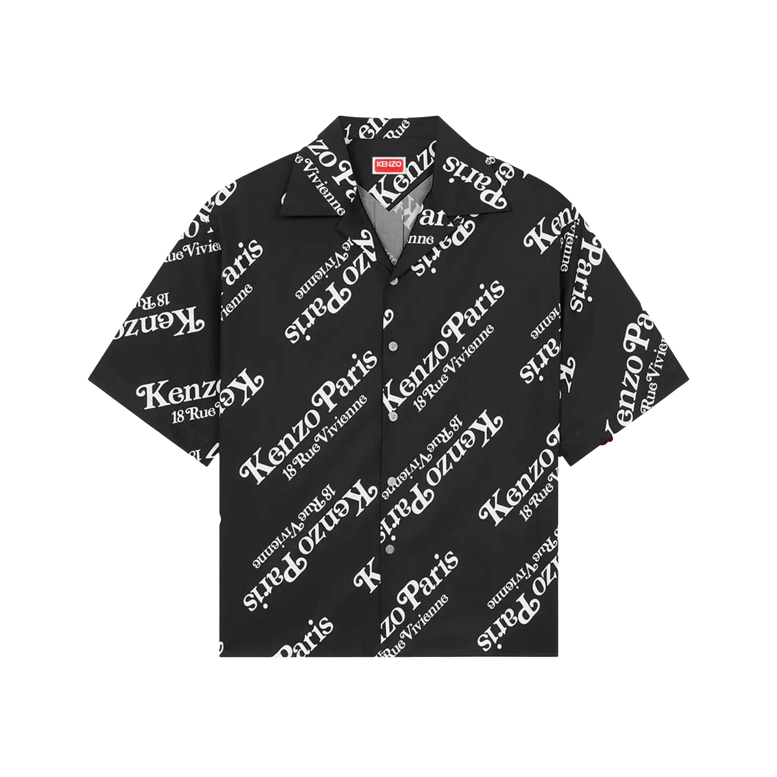 Camisa Negra KENZO Paris Multilogo