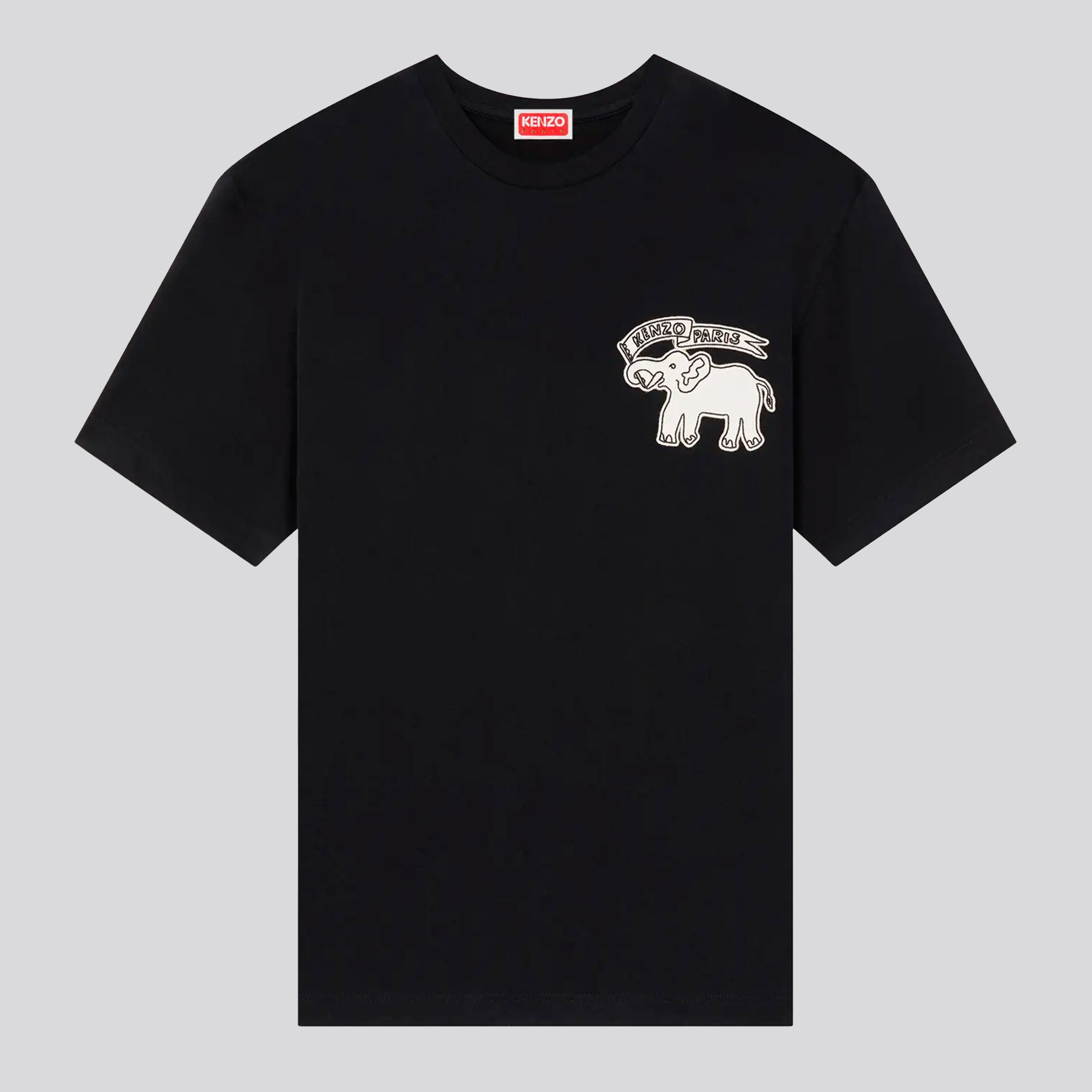 Camiseta Negra KENZO Paris Elephant