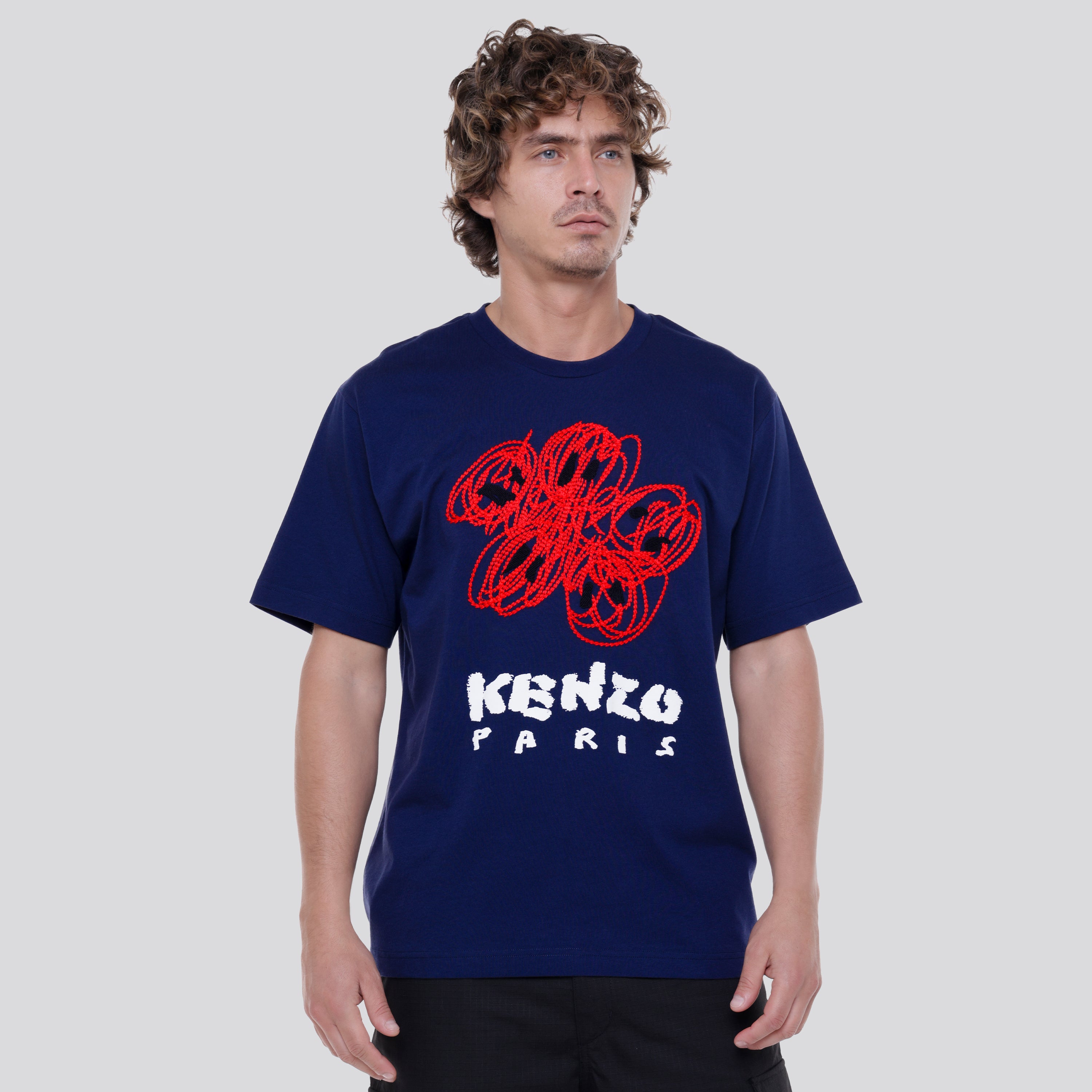 Camiseta Azul KENZO Paris Big Flower