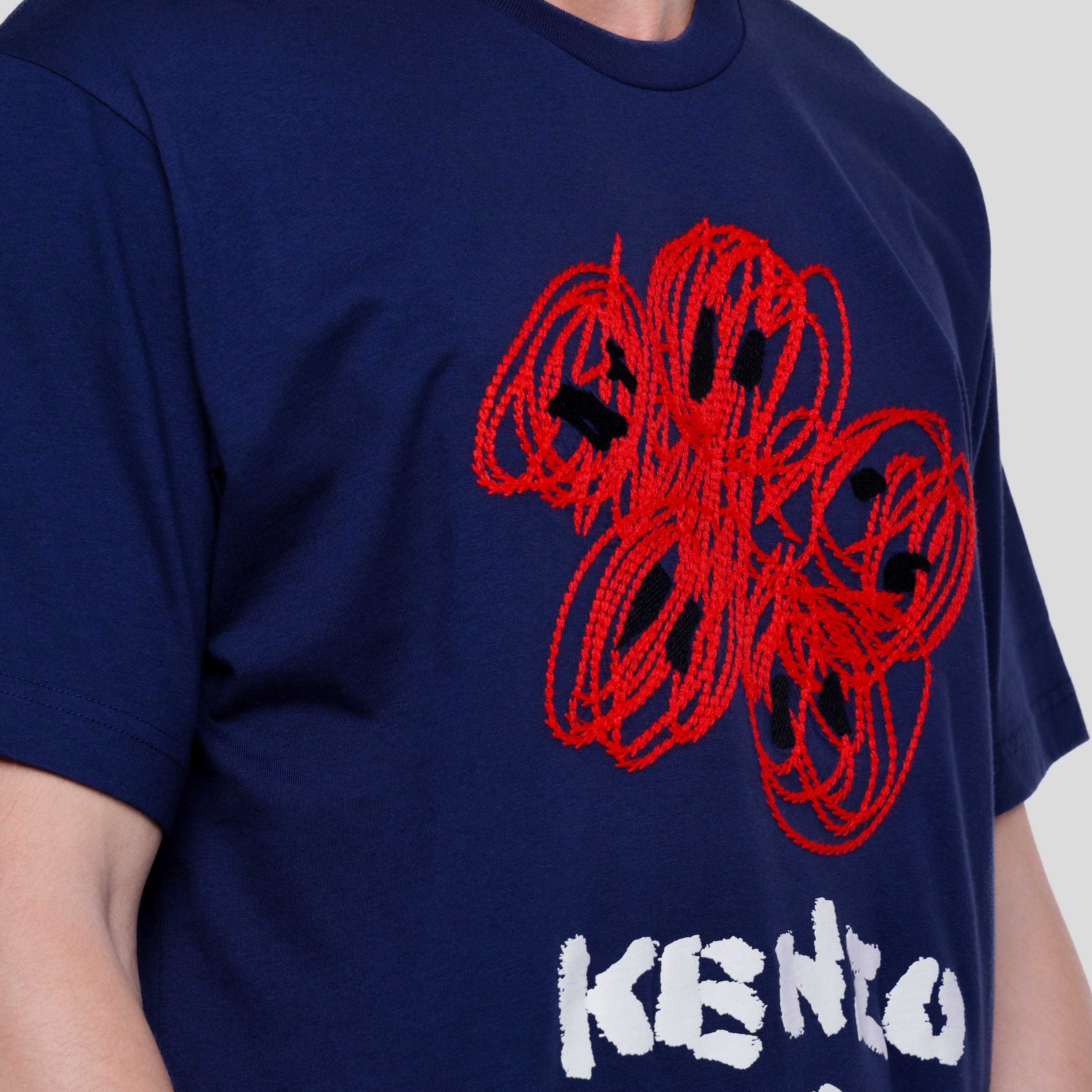 Camiseta Azul KENZO Paris Big Flower