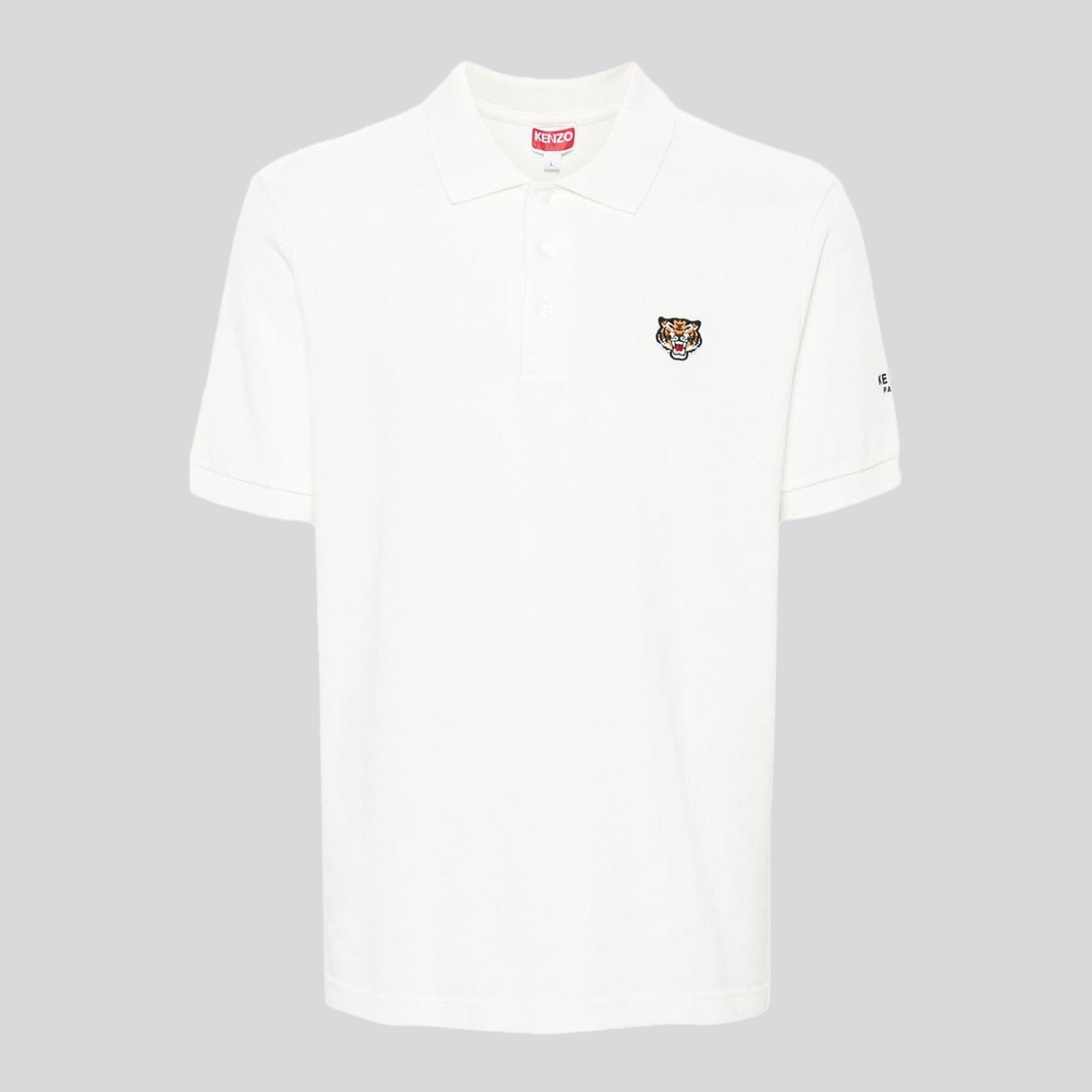 Camiseta Tipo Polo Blanca Kenzo Tiger