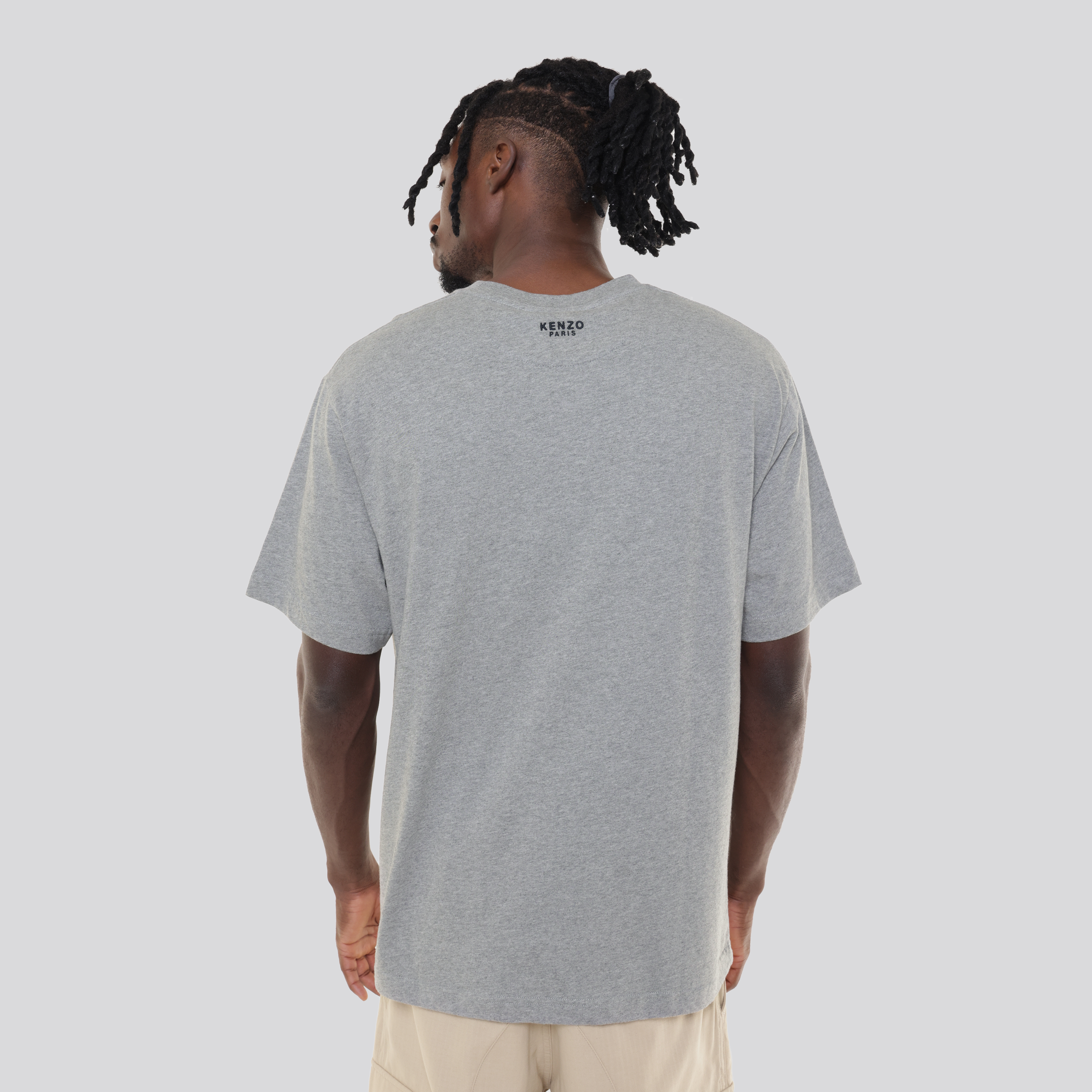 Camiseta Gris Kenzo Flower Logo