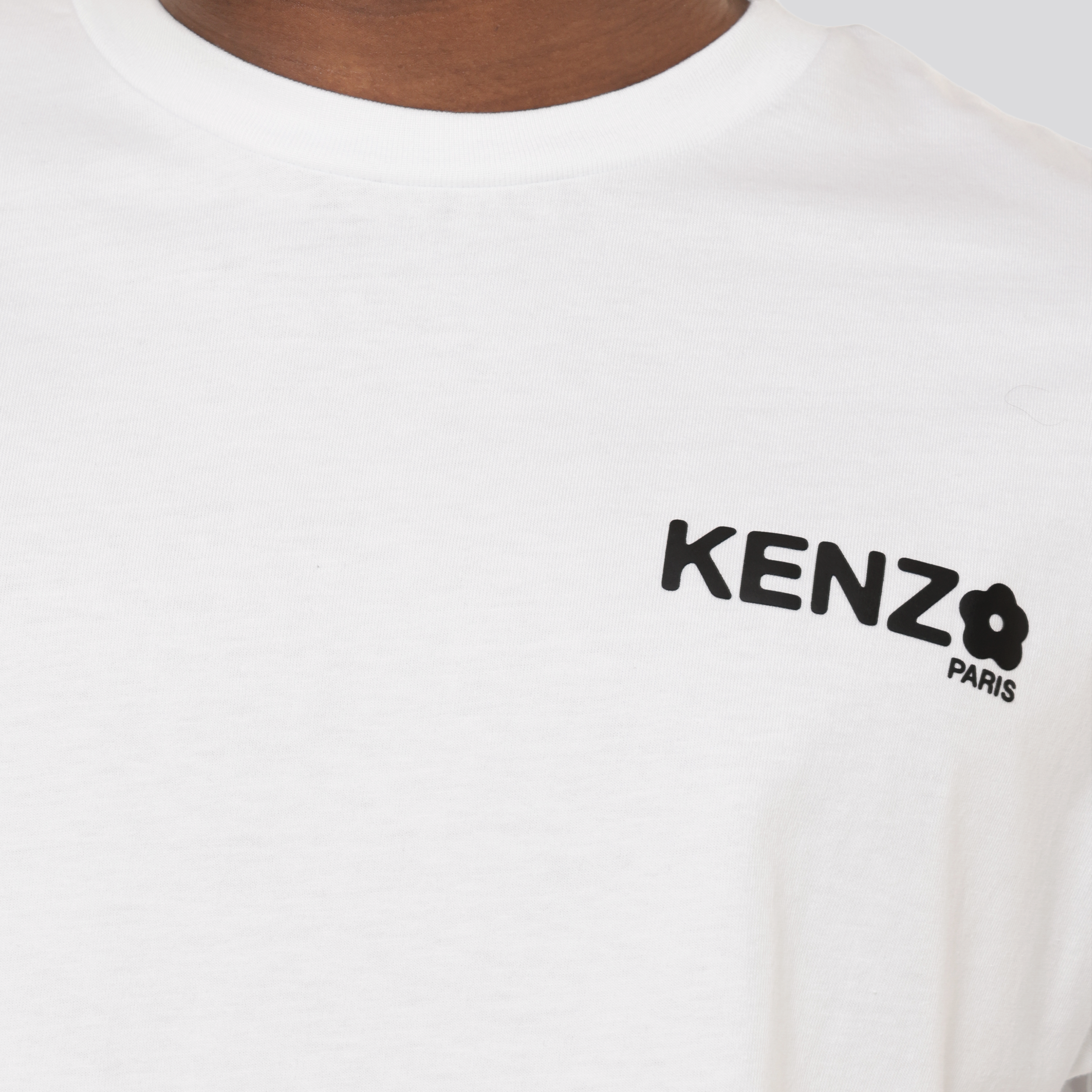 Camiseta Blanca Kenzo Flower Logo
