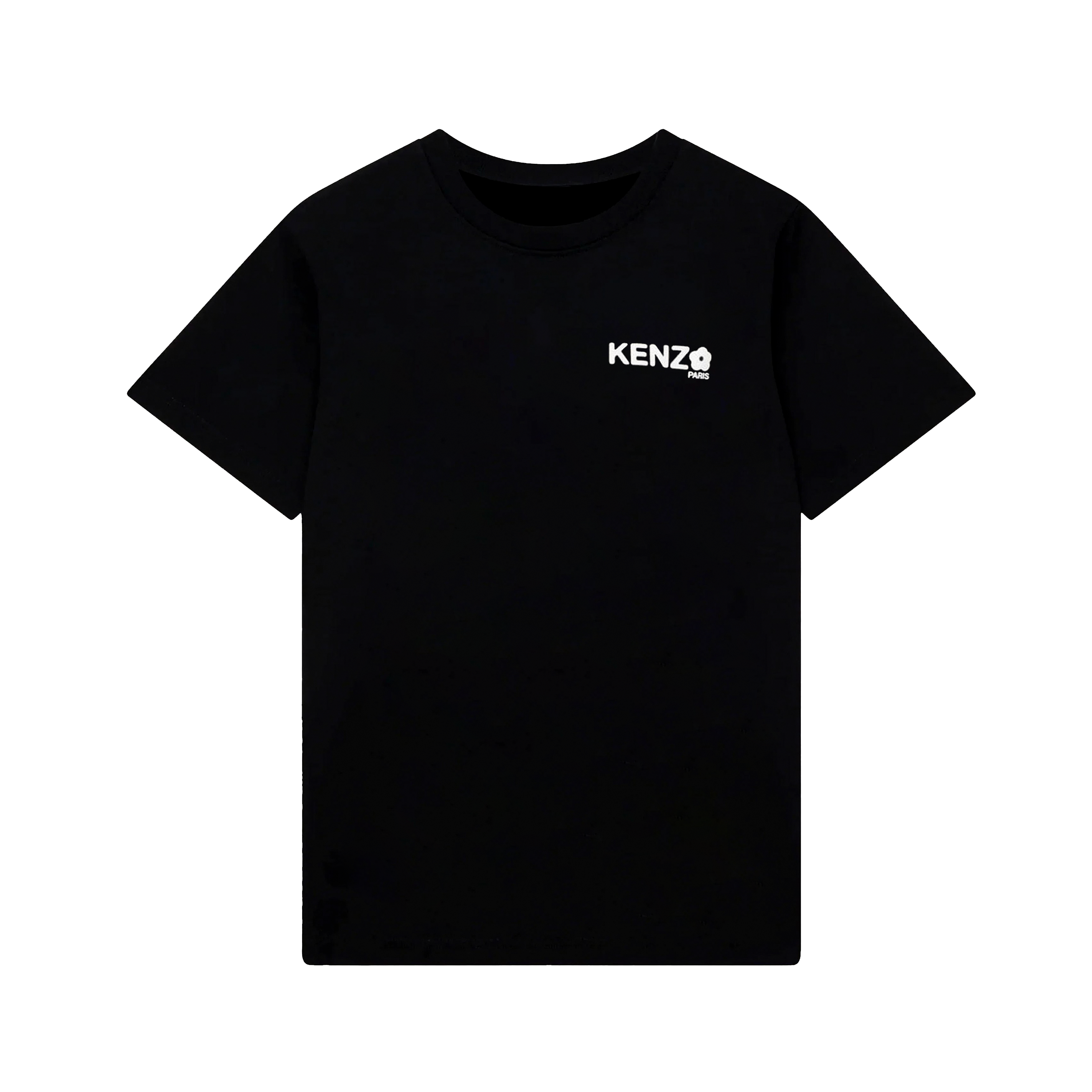 Camiseta Negra Kenzo Flower Logo