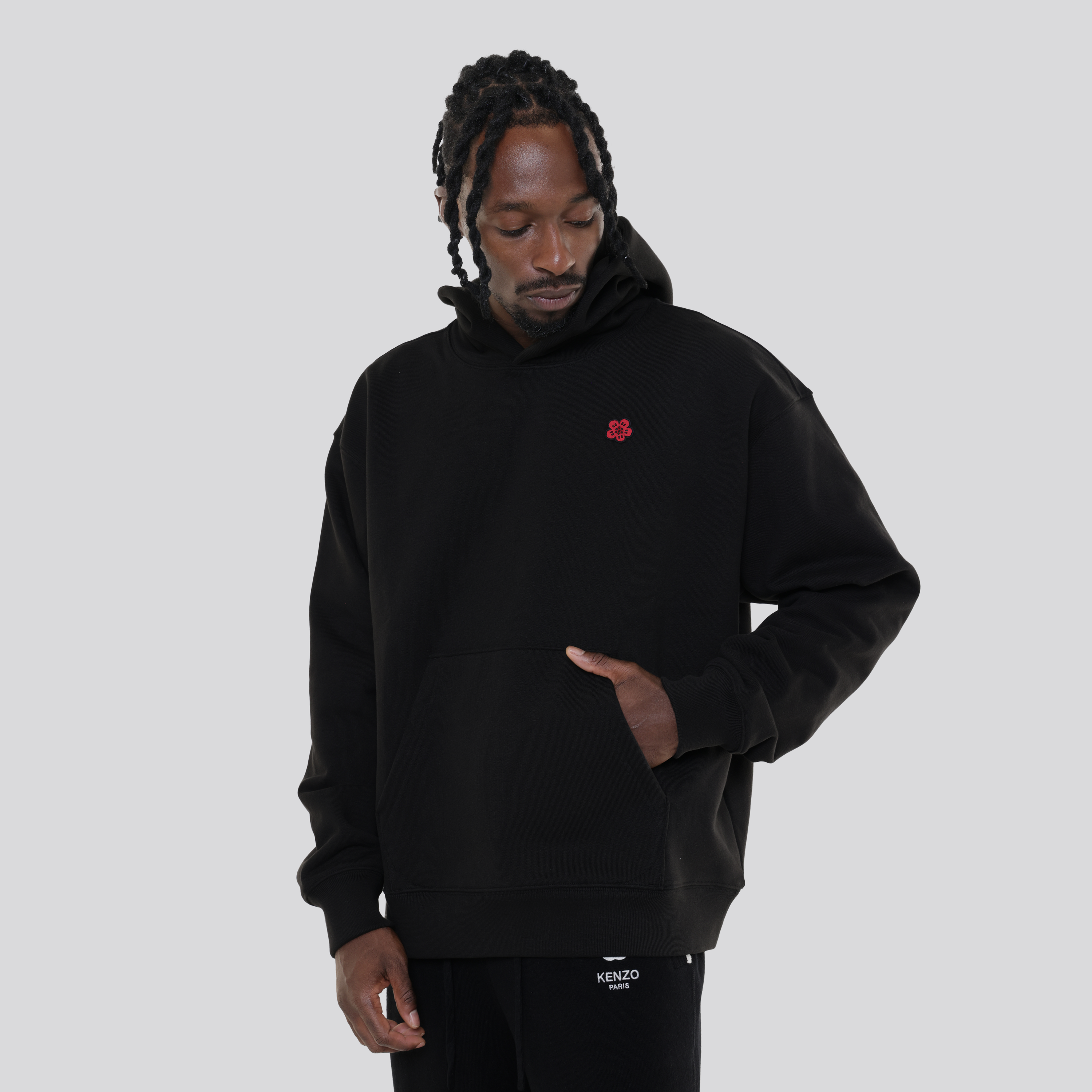 Buzo Tipo Hoodie Negro Kenzo Boke Flower