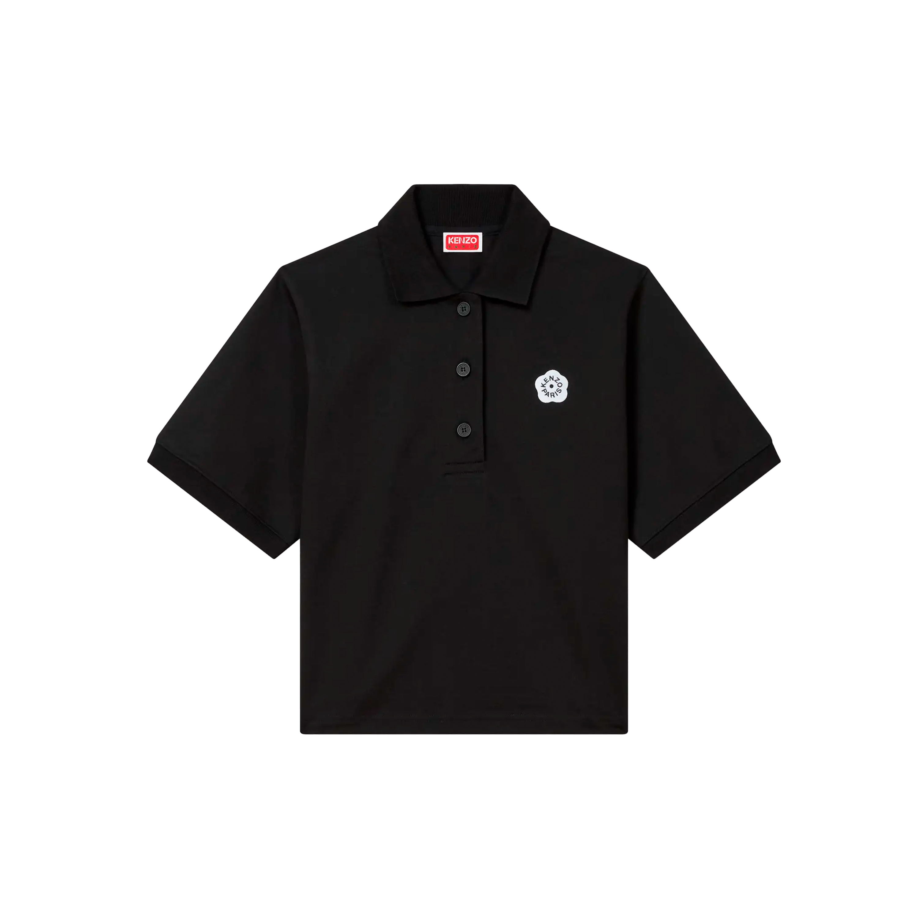 Camiseta Tipo Polo Negra Kenzo Gots