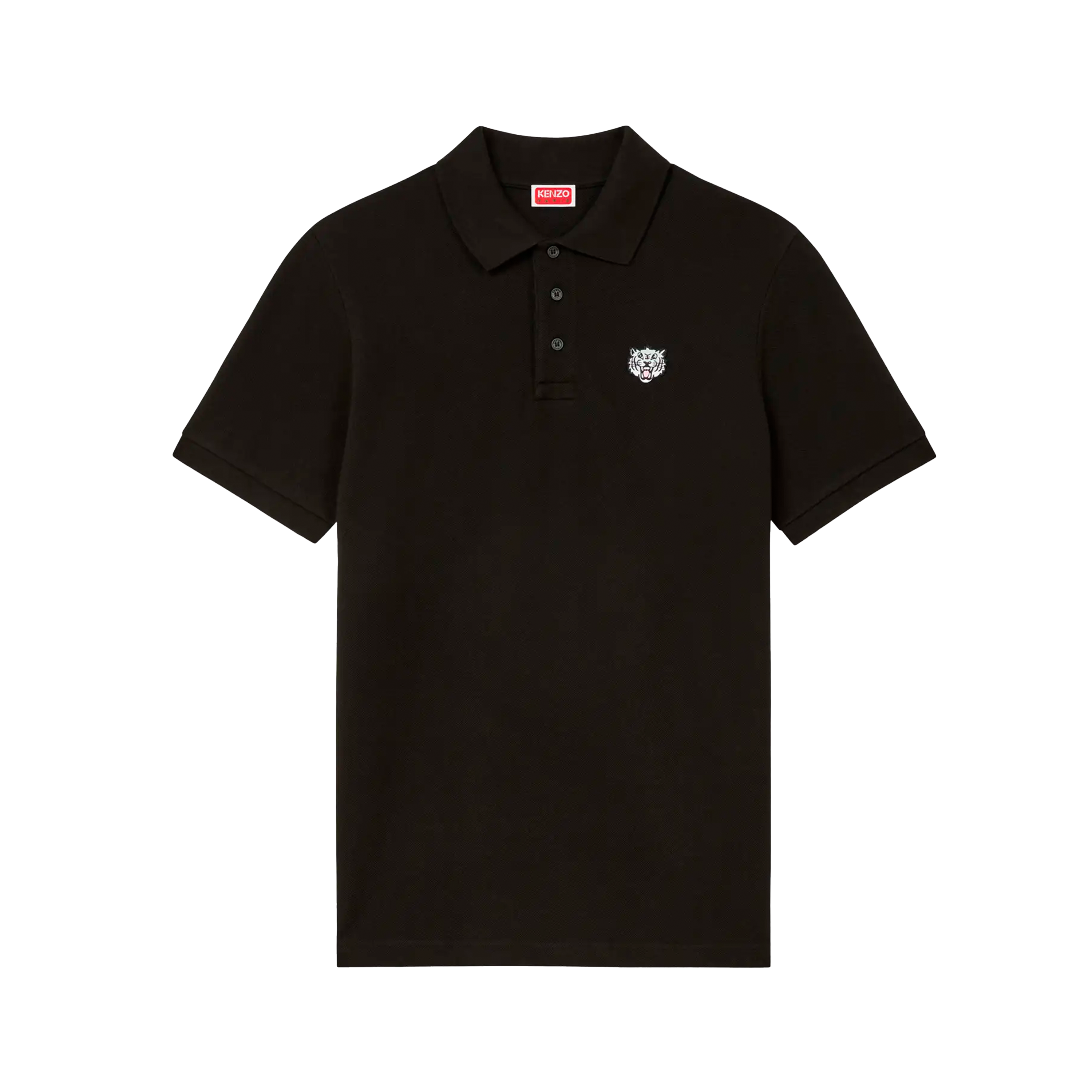 Camiseta Tipo Polo Negra Kenzo Happy Tiger
