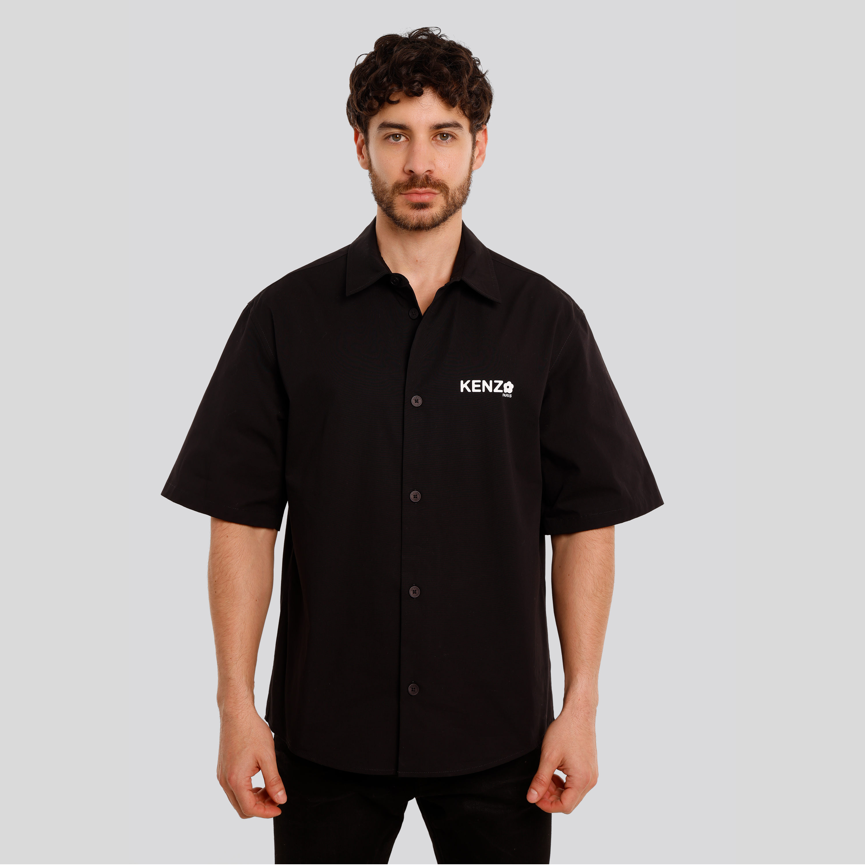 Camisa Negra KENZO Short Sleeves