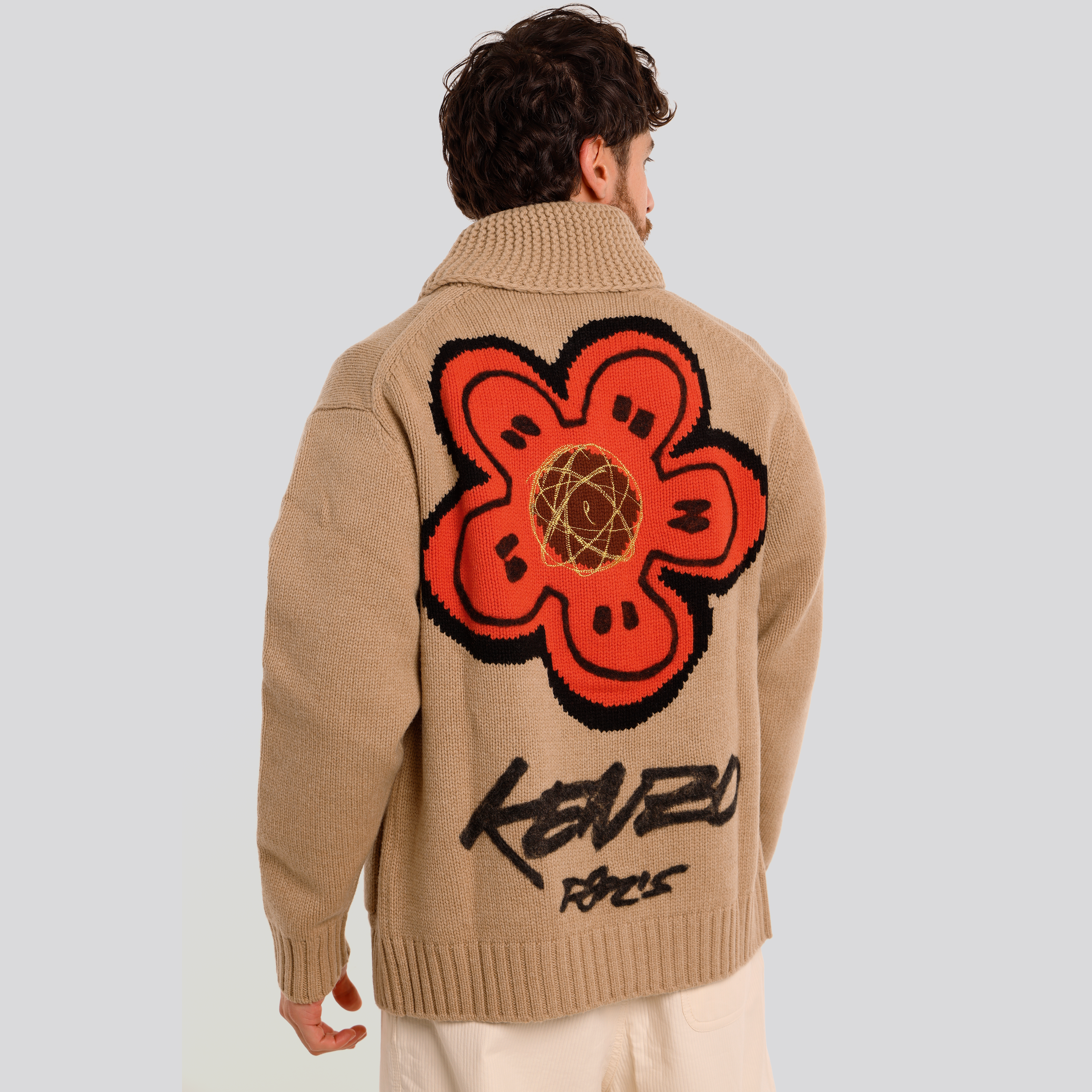 Buzo Beige KENZO Back Flower