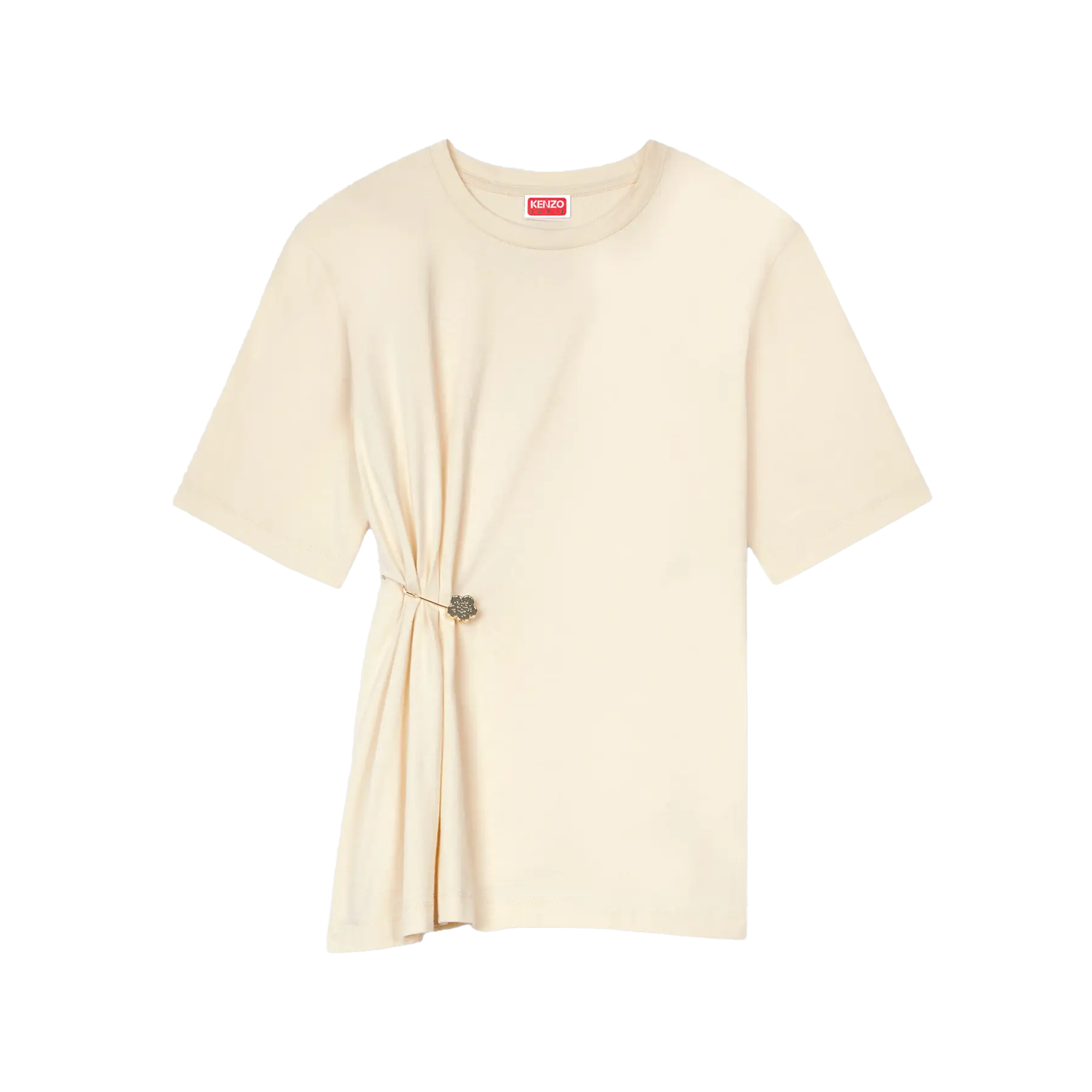 Camiseta Crema KENZO Gots Drap Detail Loose