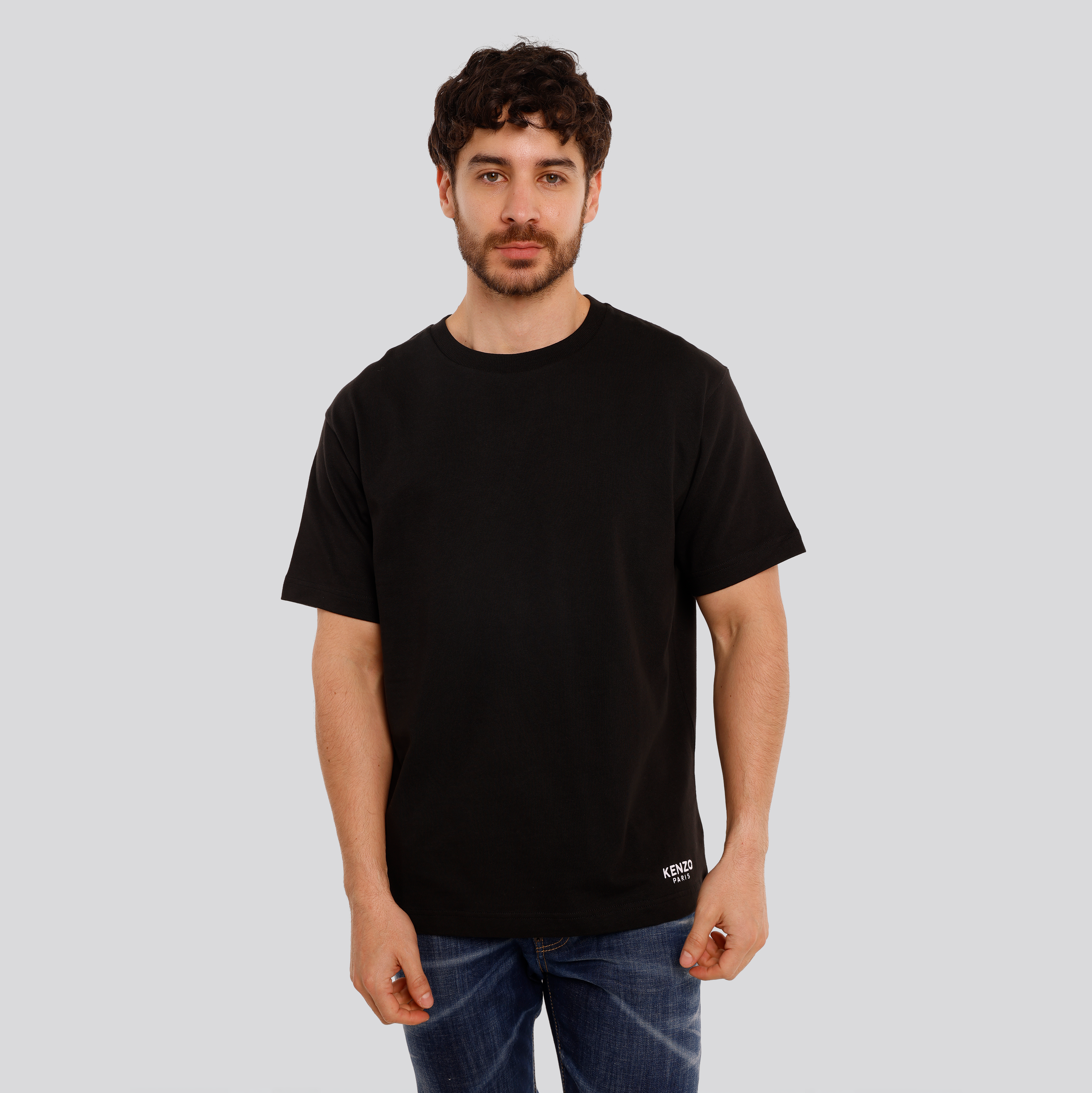 Camiseta Negra KENZO Gots Flower Embroidered
