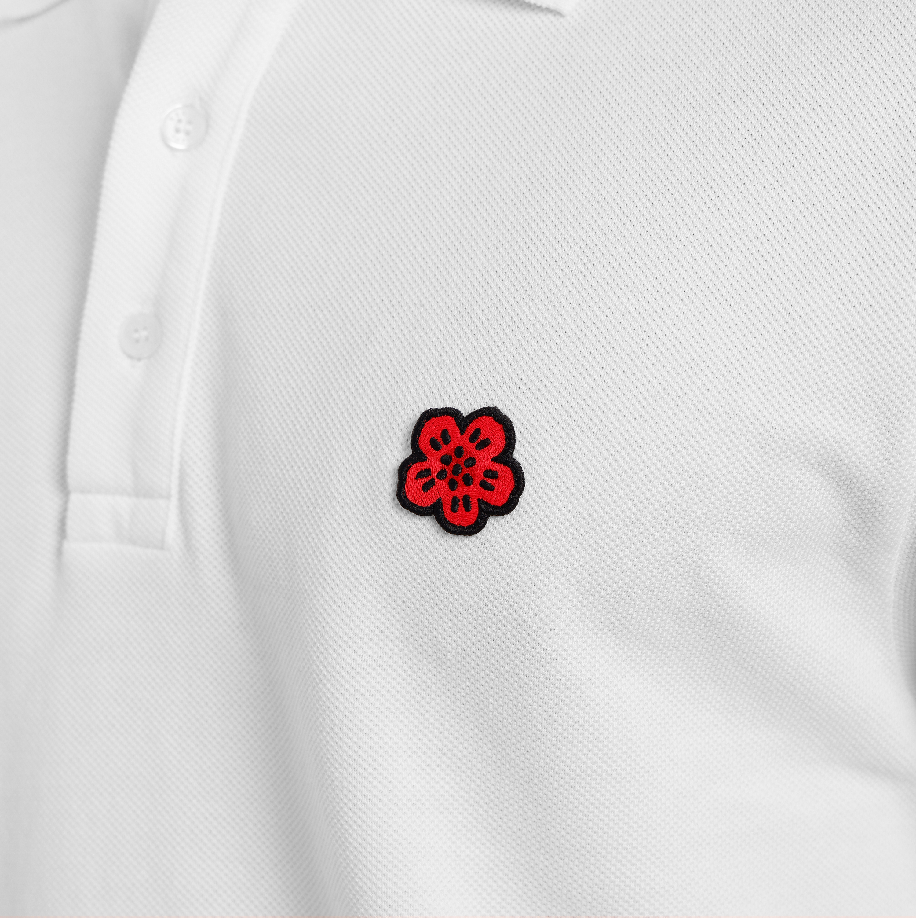 Camiseta Tipo Polo Blanca KENZO Boke Flower