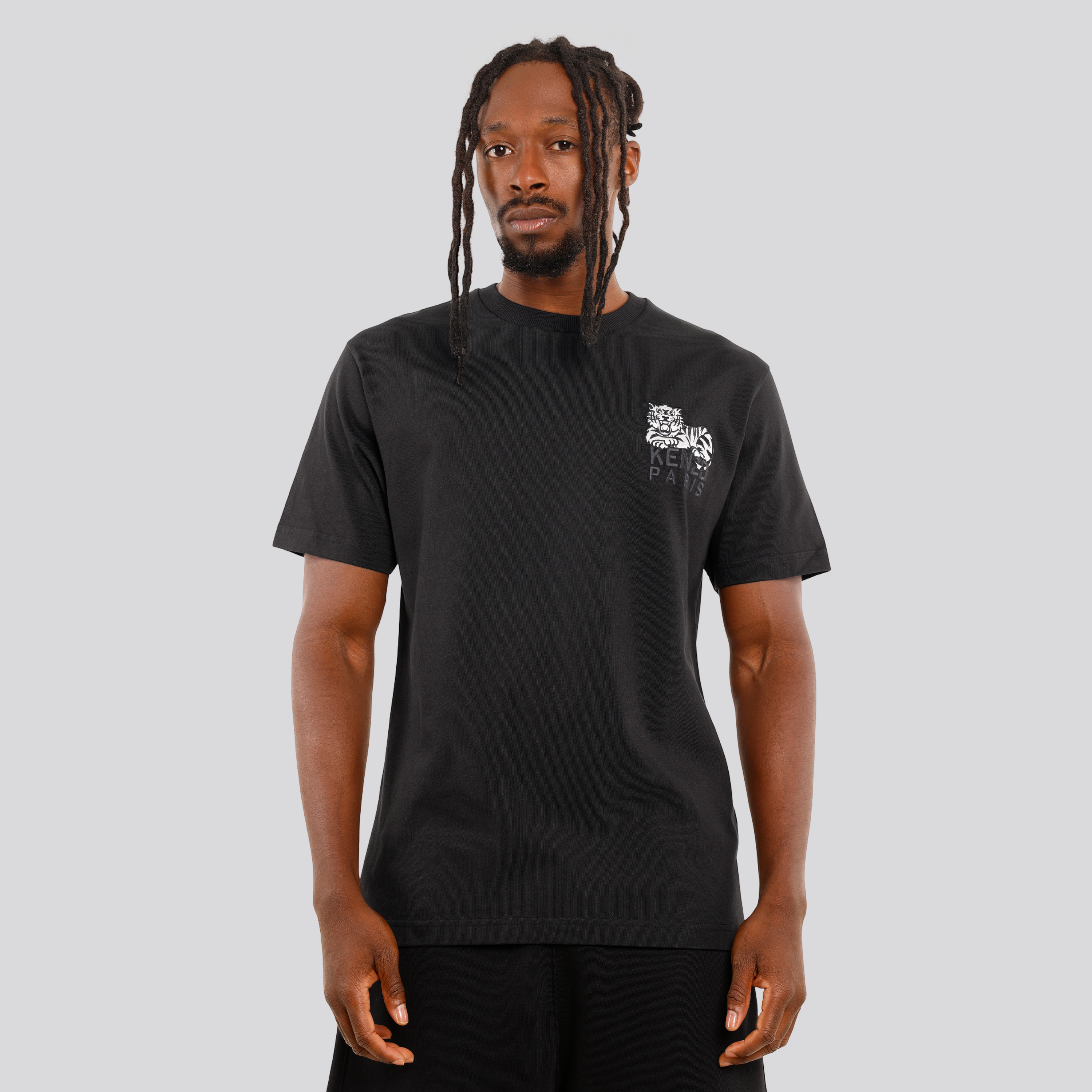 Camiseta Negra KENZO Big Happy Tiger Embroidered
