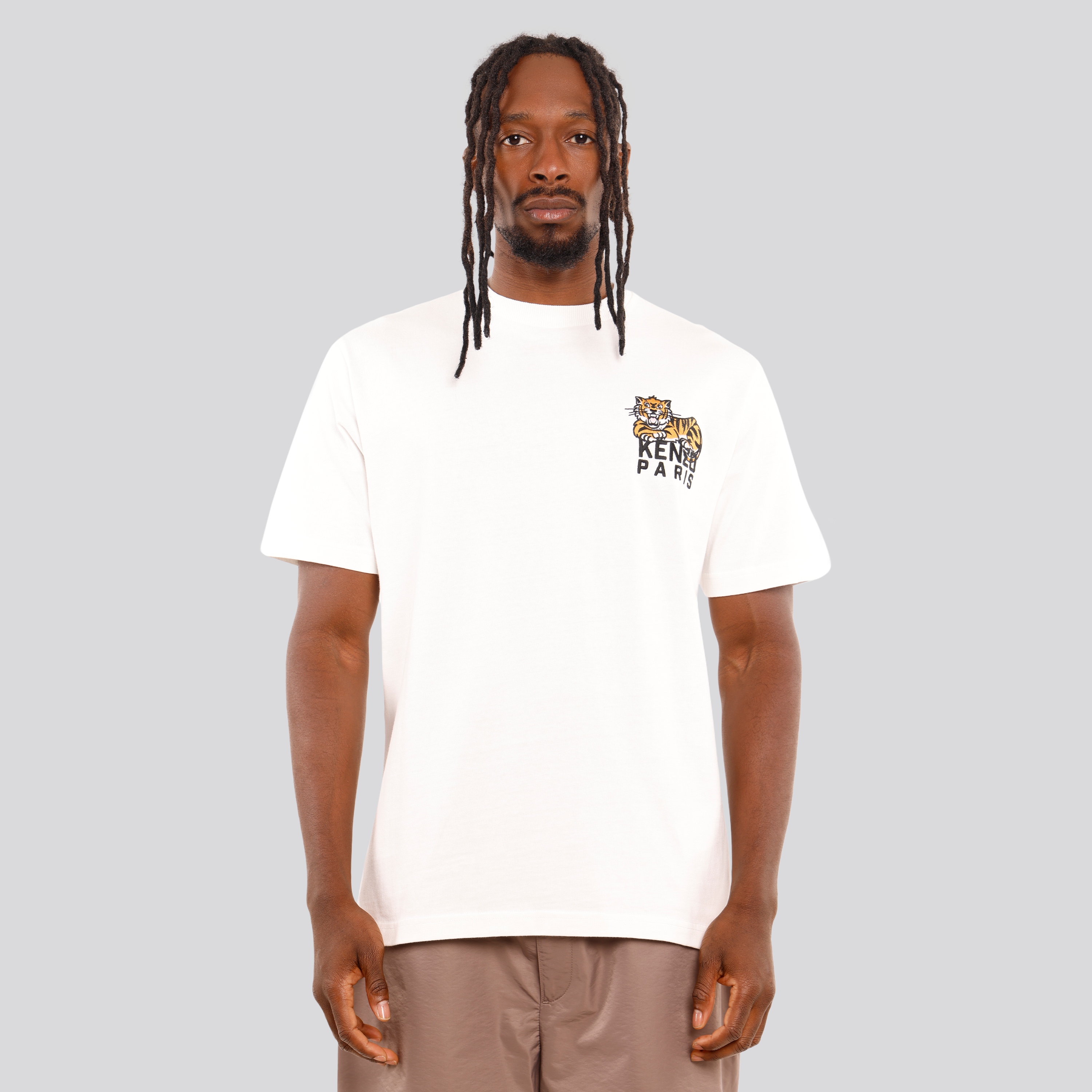 Camiseta Blanca KENZO Big Happy Tiger Embroidered