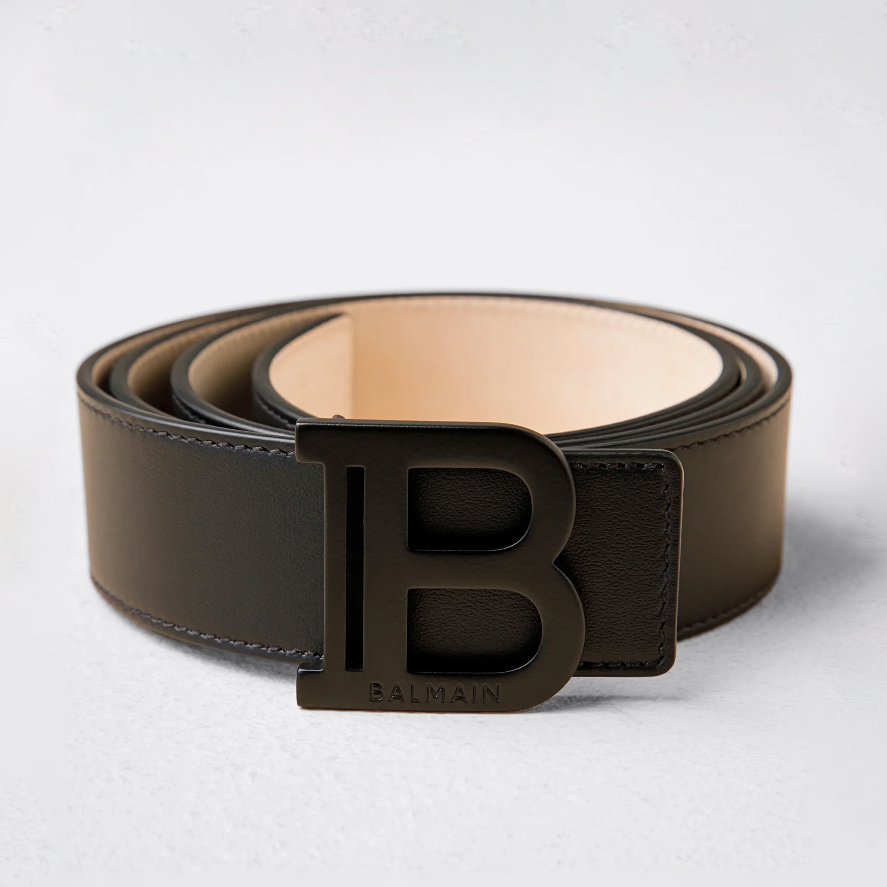 Cinturón Negro Negro Logotipo De Balmain B