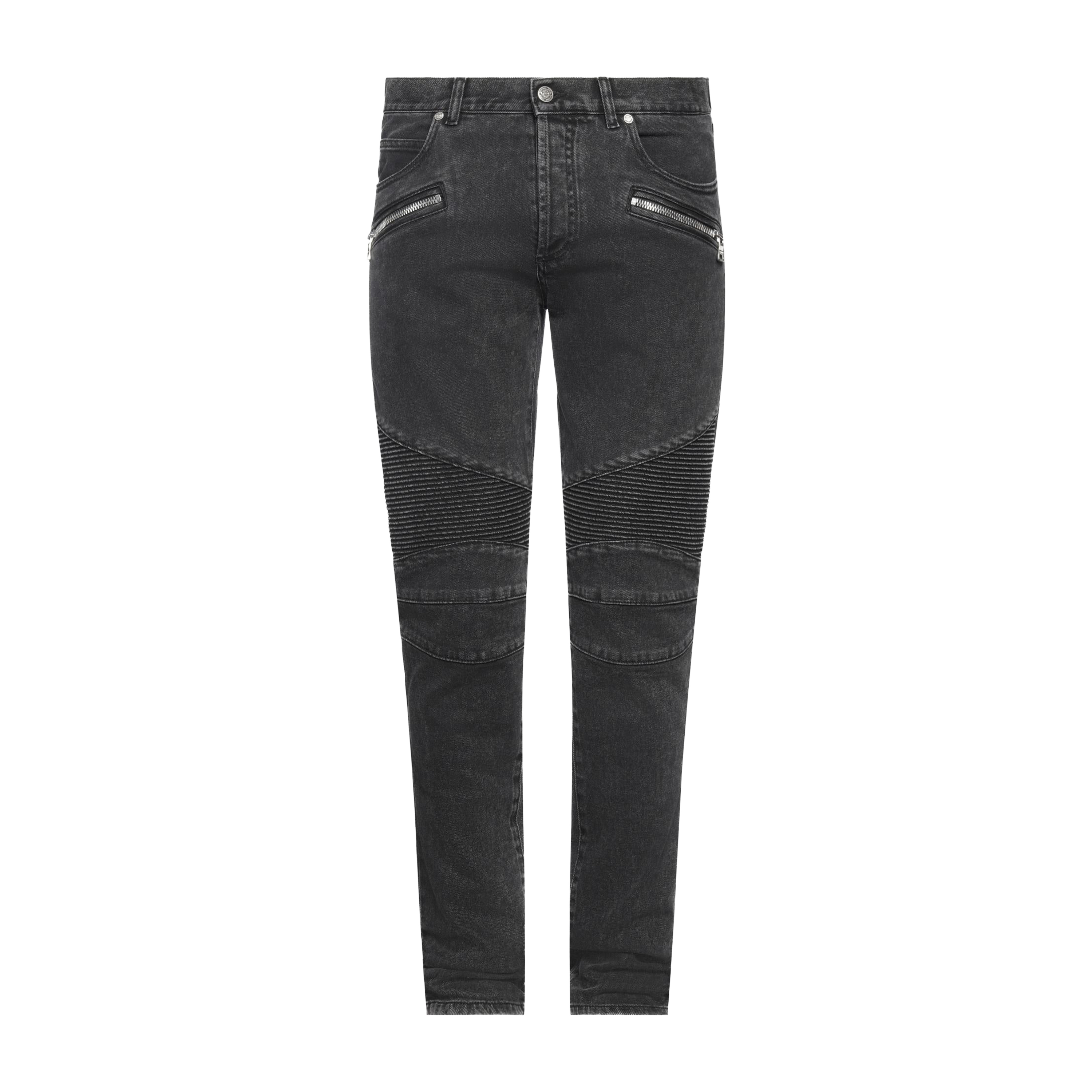 Jeans Negro Balmain Zippers