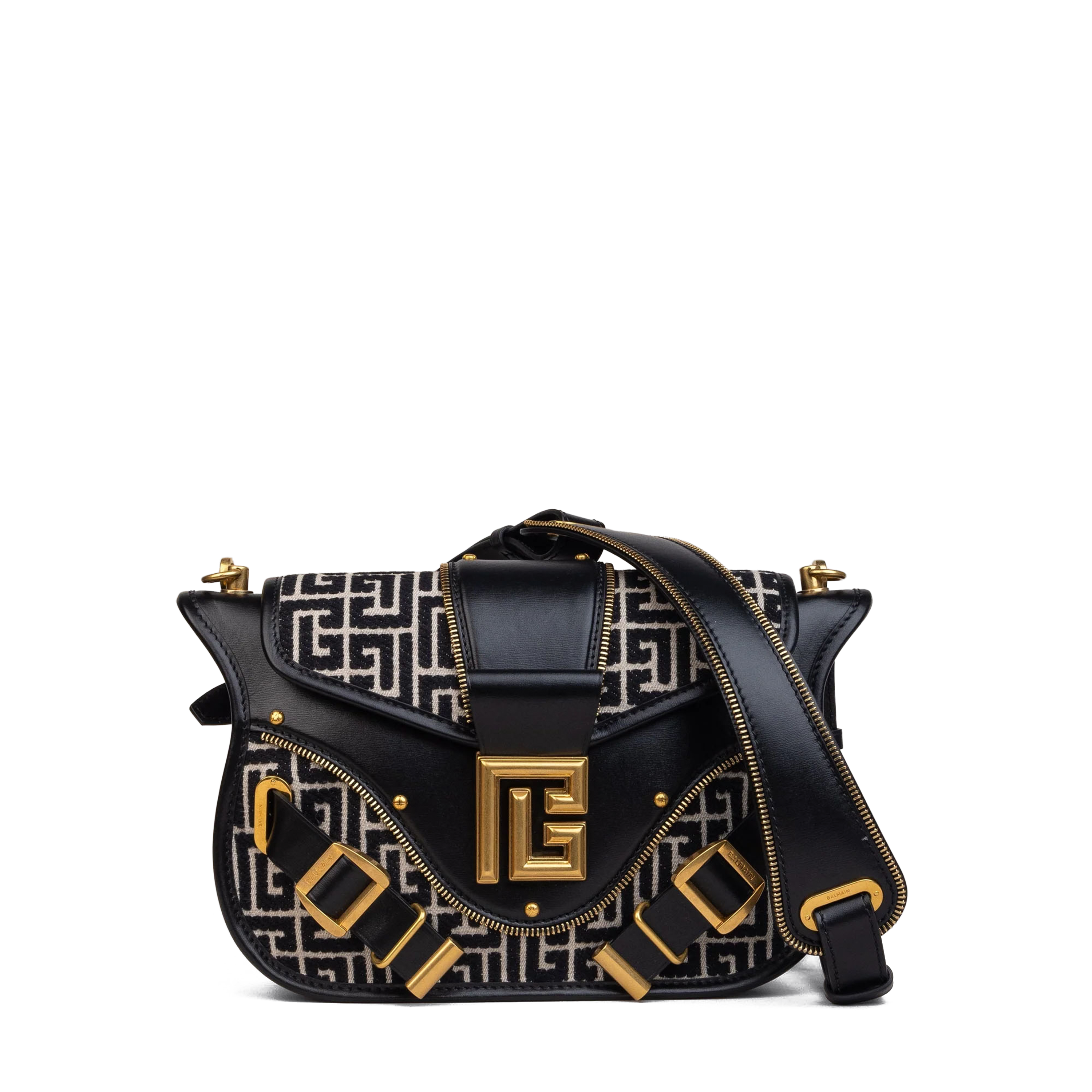 Cartera Negra Balmain Blaze M-Jacquard Monogramme
