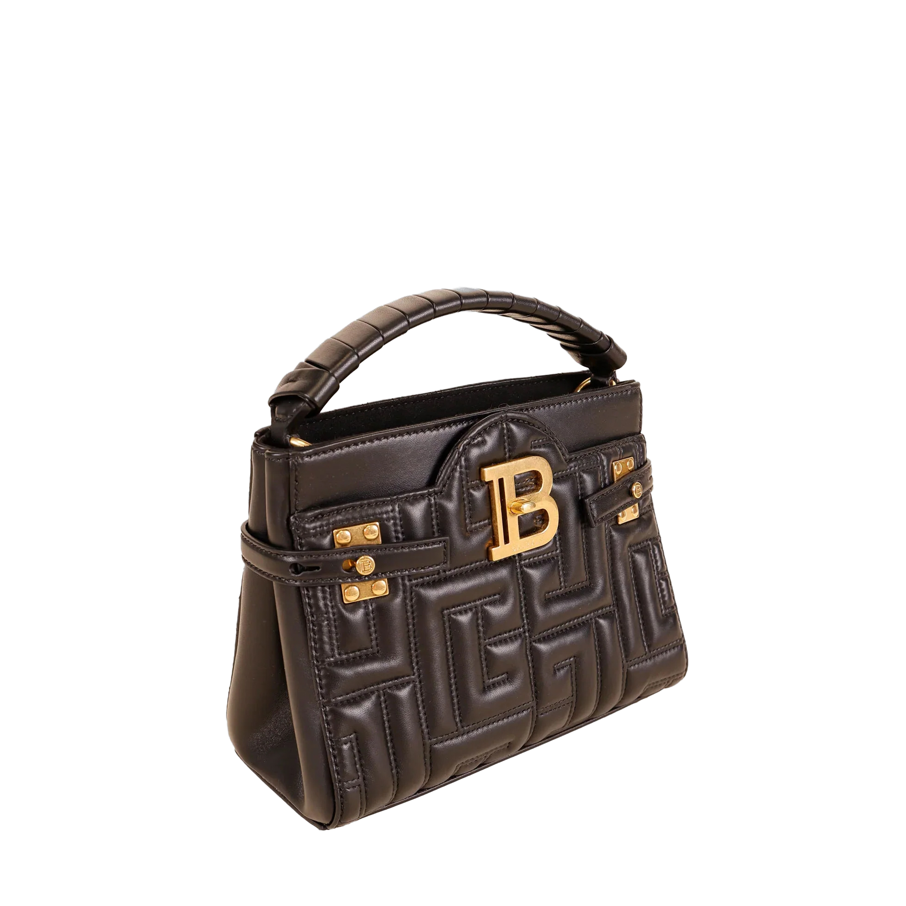 Bolso Negro Balmain Bbuz Handle 22