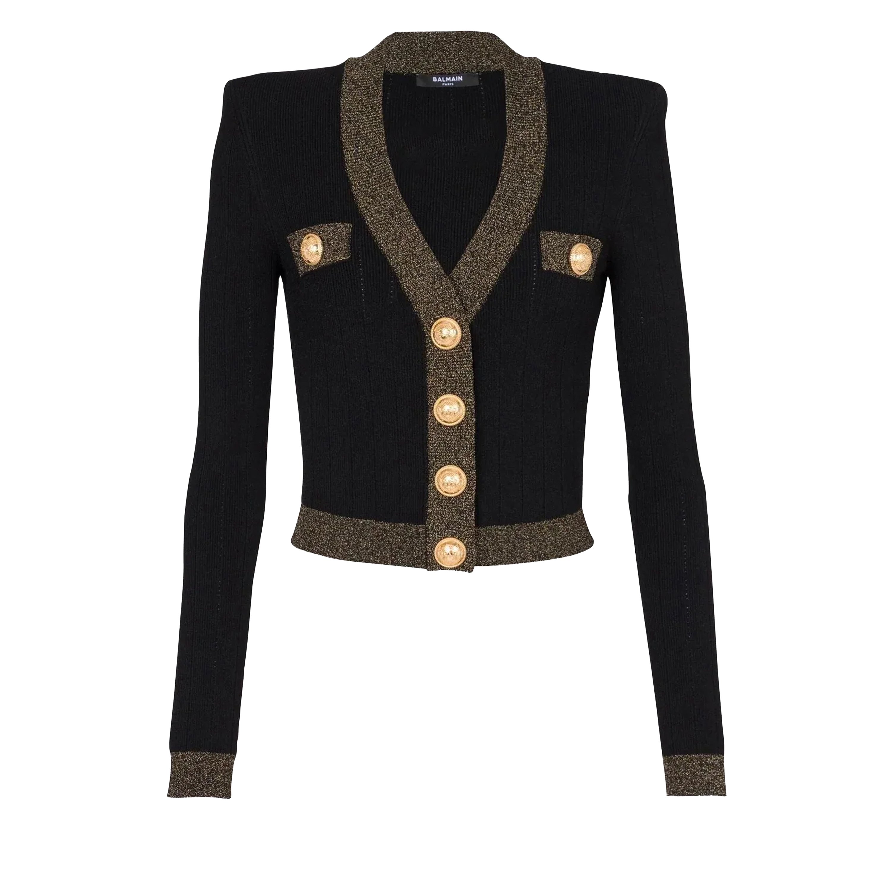 Suéter Cardigan Negro Gold Edge