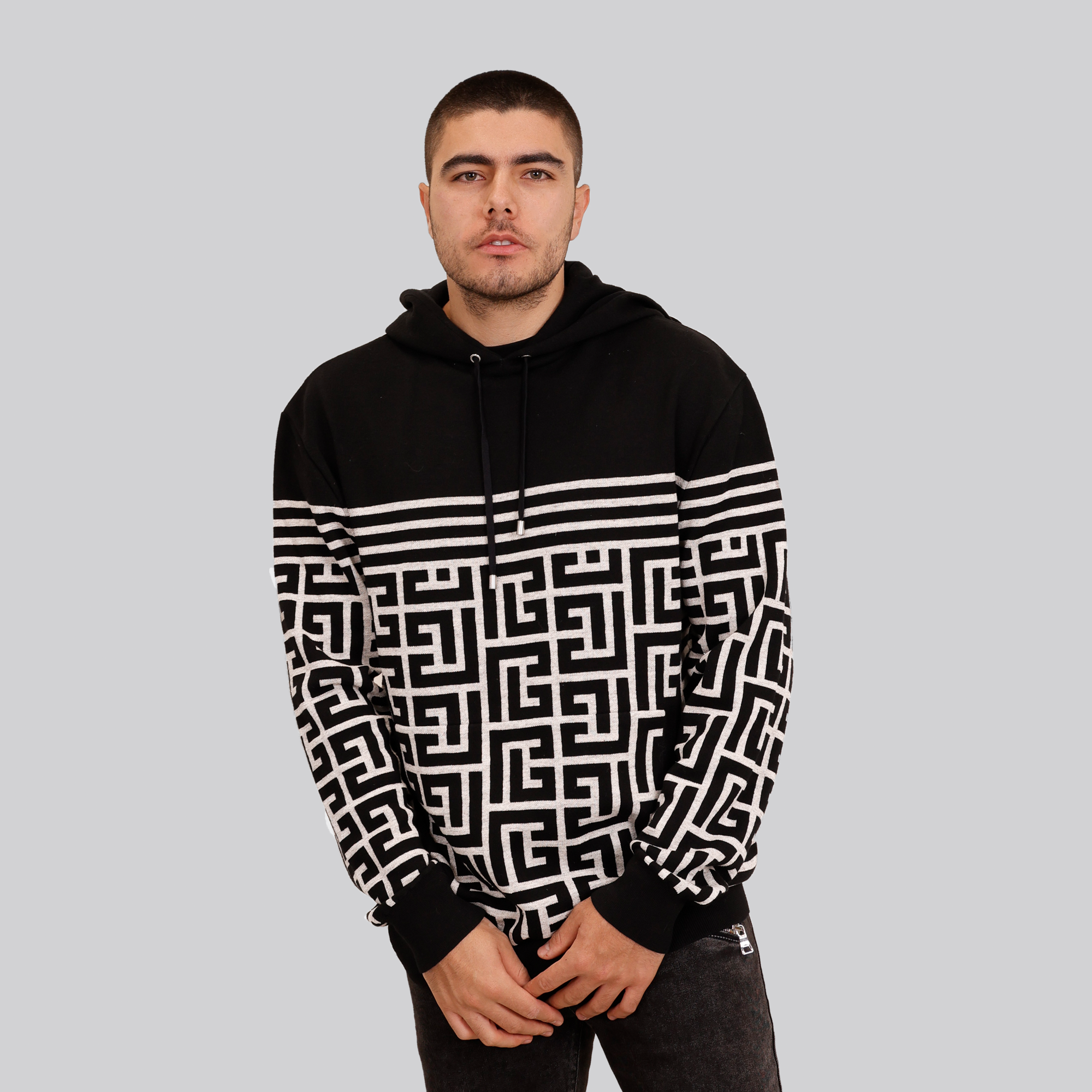 Buzo Tipo Hoodie Balmain Monogram