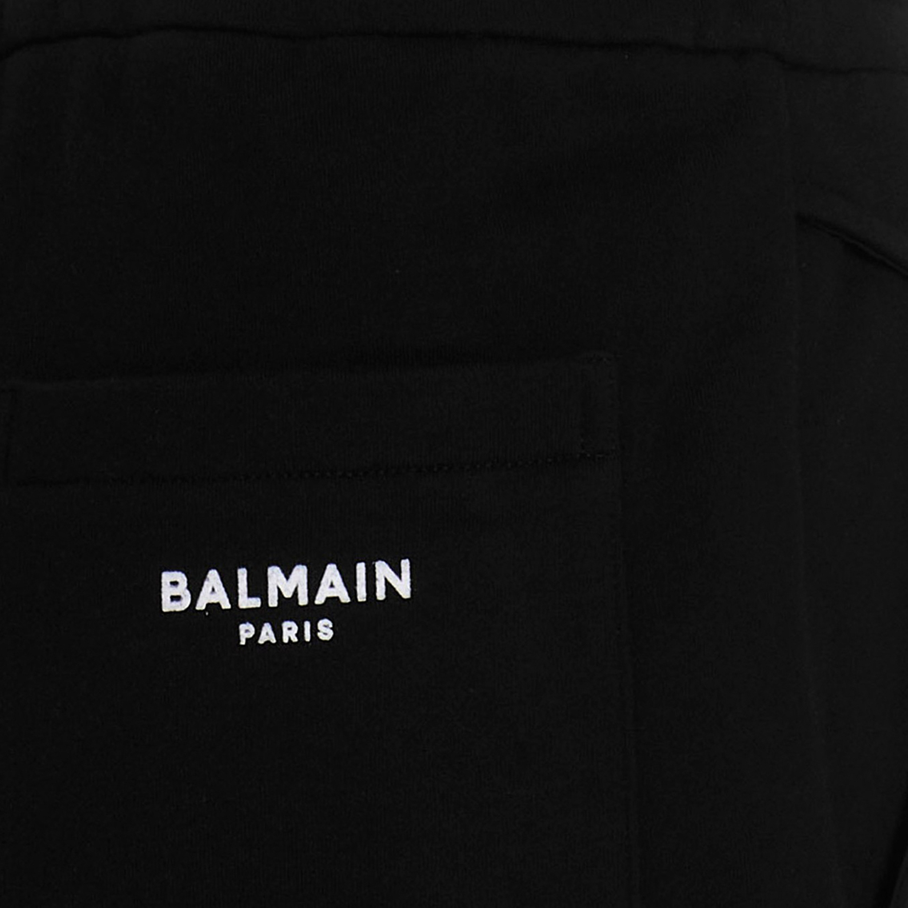 Sudadera Negra Balmain Logo Pocket