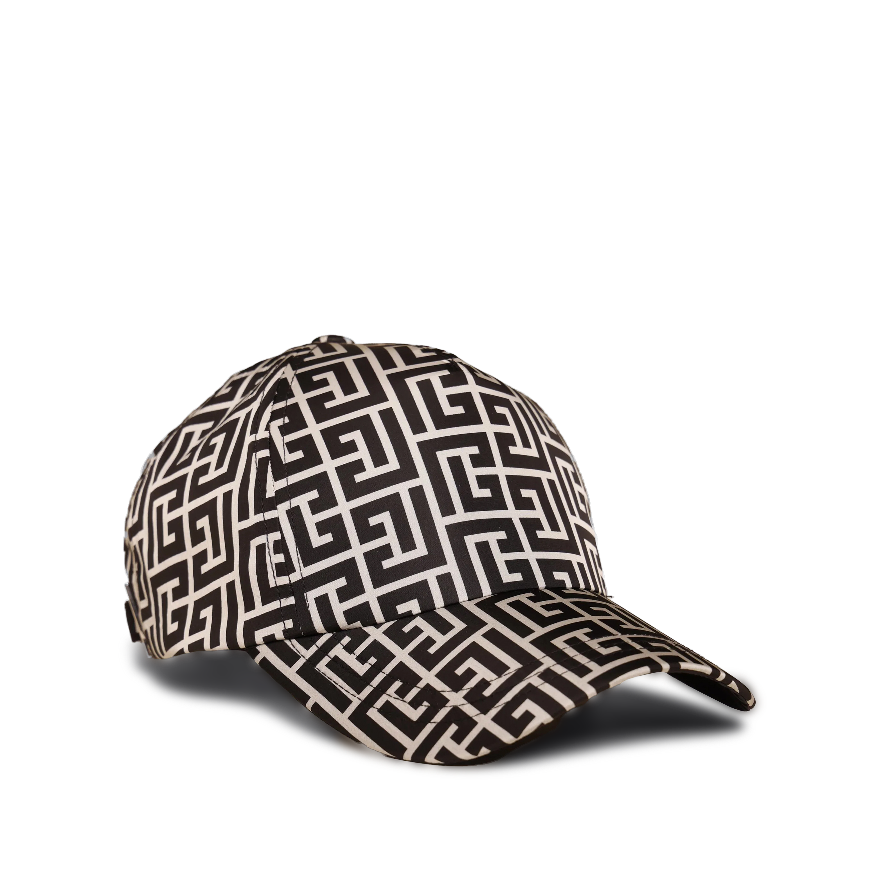 Gorra Blanca Balmain Nylon Monogram