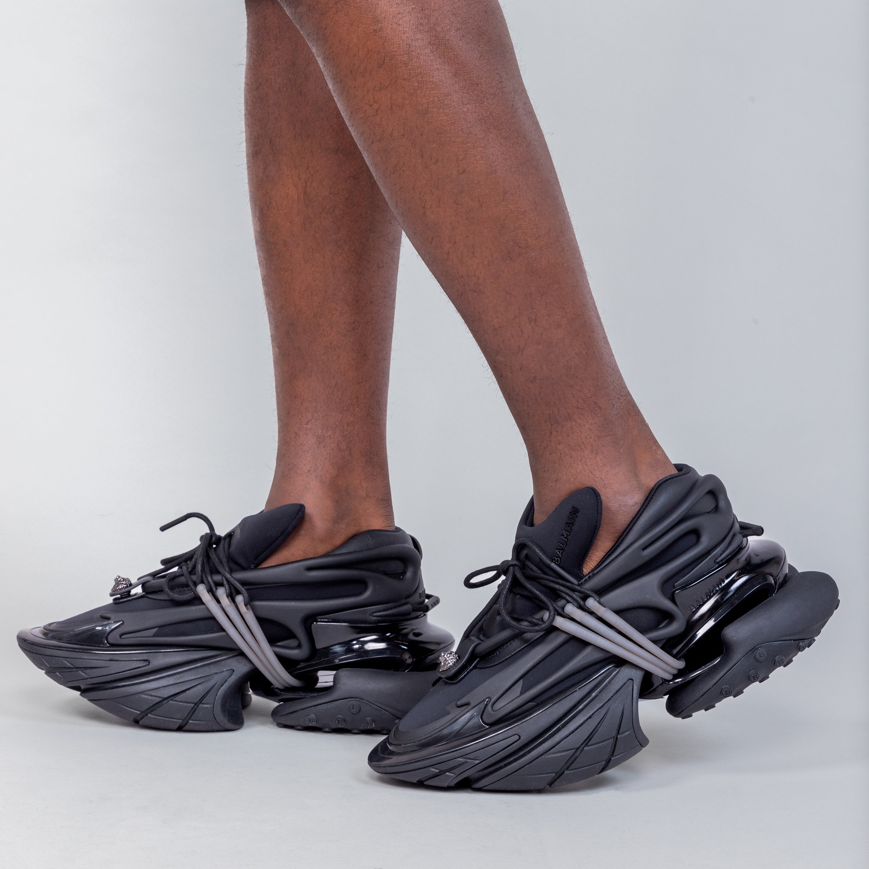 Sneakers Negro Balmain Black Unicorn-Neoprene