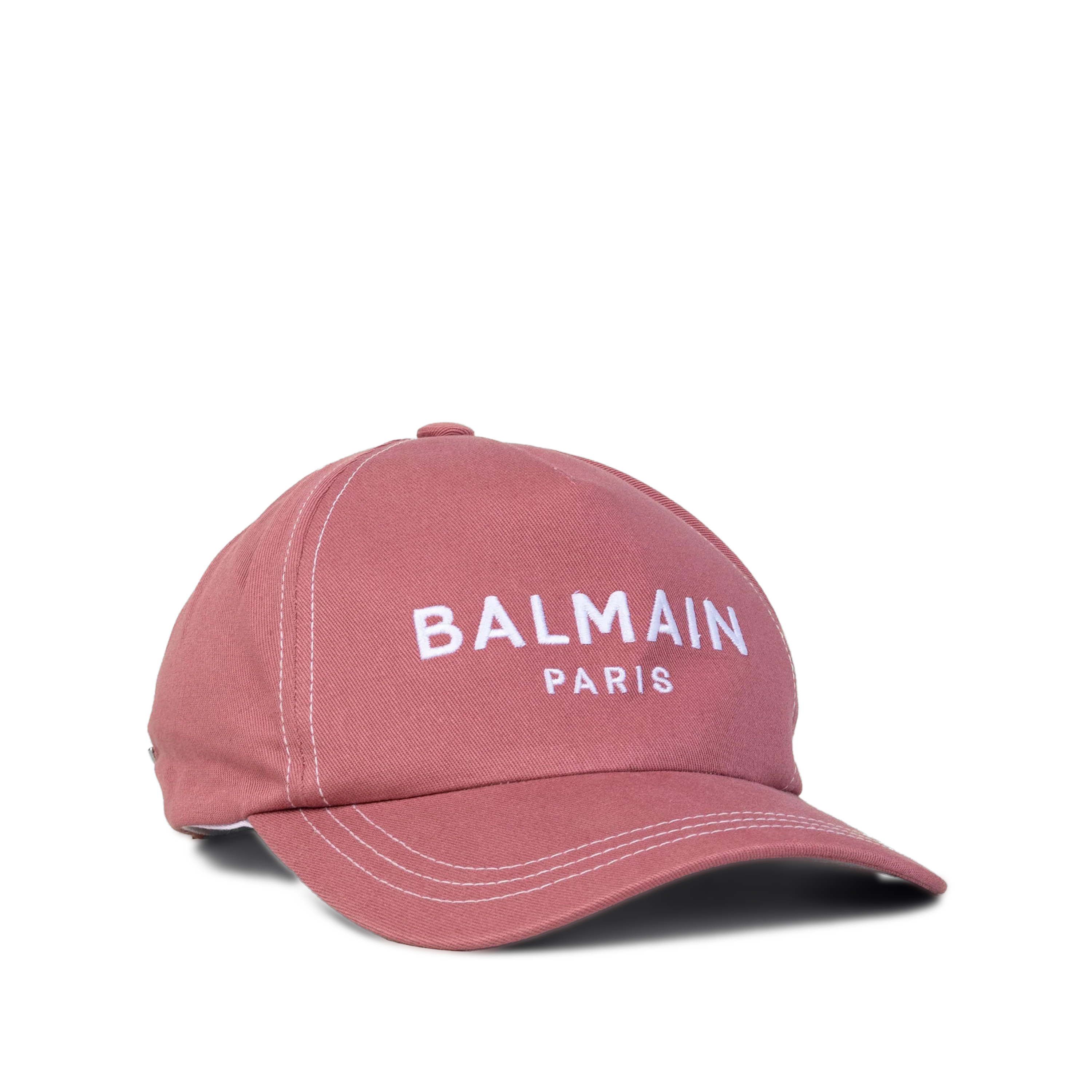 Gorra Rosada Balmain Paris Logo