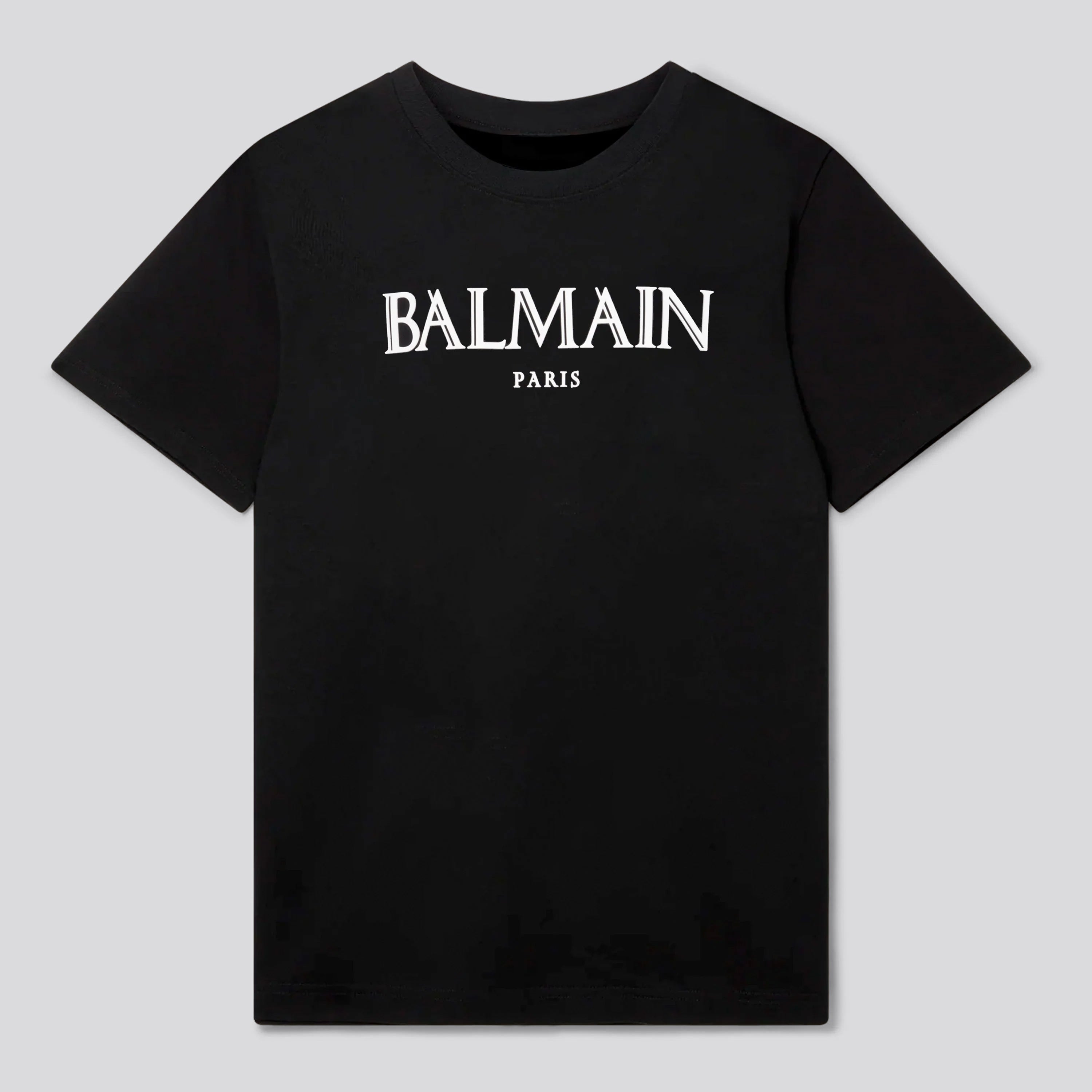 Camiseta Negra Balmain Paris